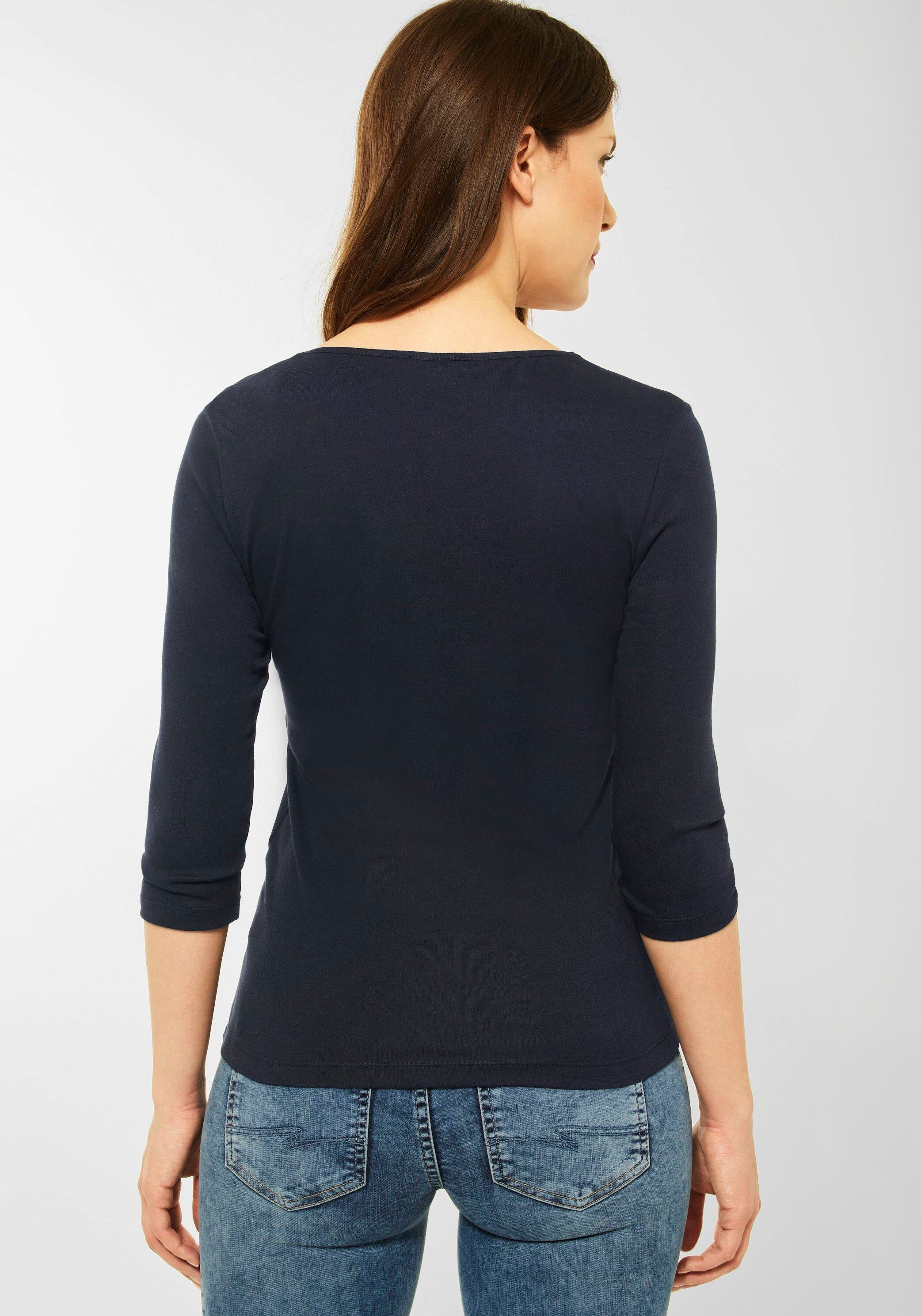 STREET ONE Shirt met 3/4-mouwen Style Pania met extra voering aan de voorkant