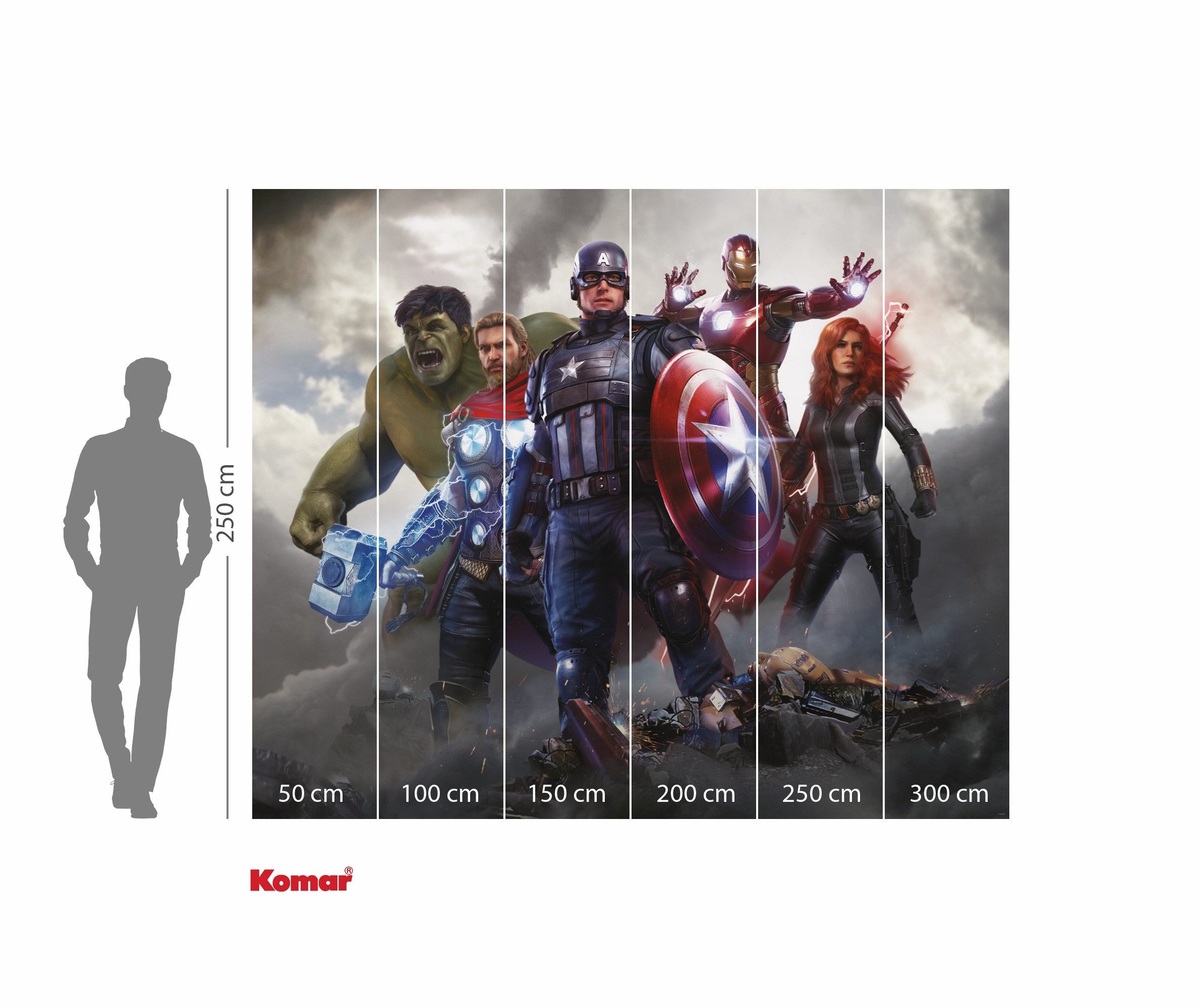 Komar Kinderbehang Marvel Avengers Working Together (1 stuk)