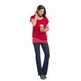 casual looks 2-in-1-shirt shirt + top (1-delig) rood
