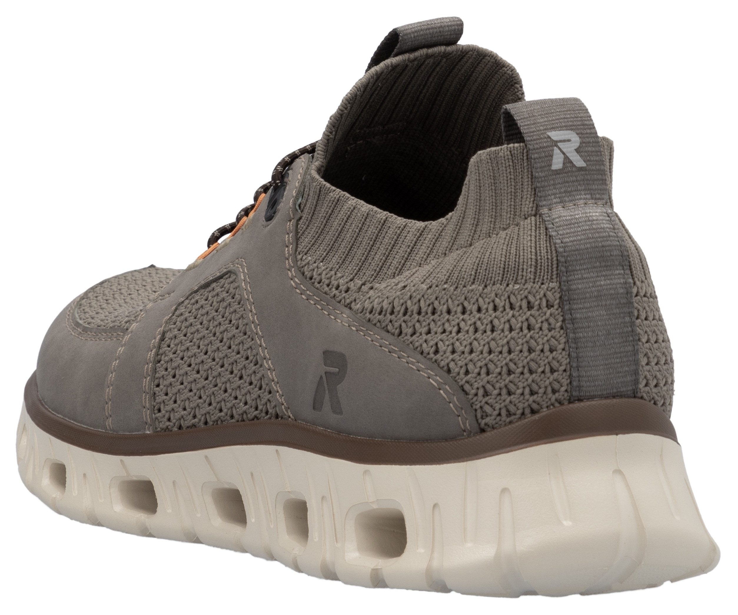 RIEKER Sport Slip-on sneakers , lage schoen, vrijetijdsschoen, slipper met modieuze loopzool