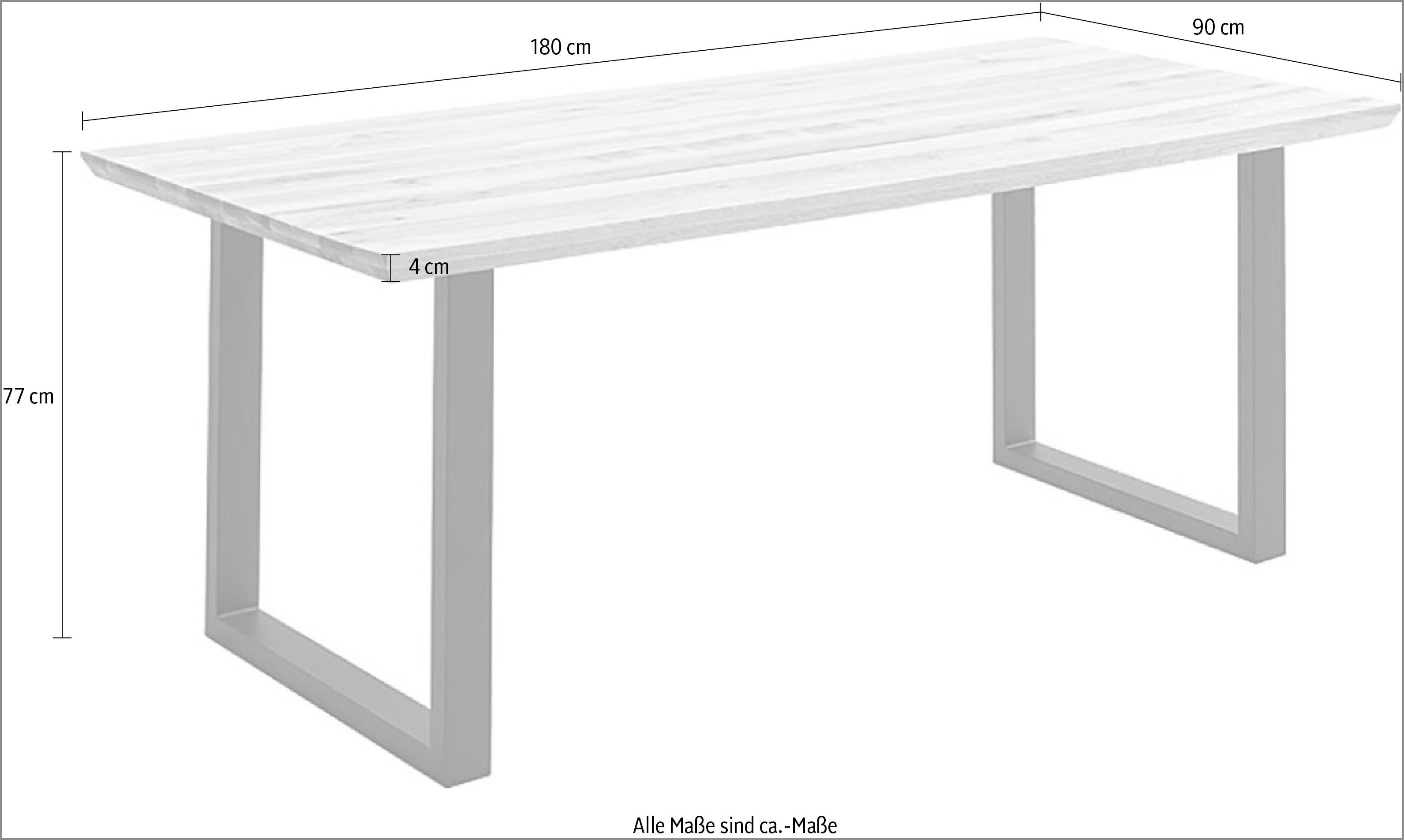 MCA living Eettafel Palais eettafel doorlopende lat verdubbeld (1 stuk)