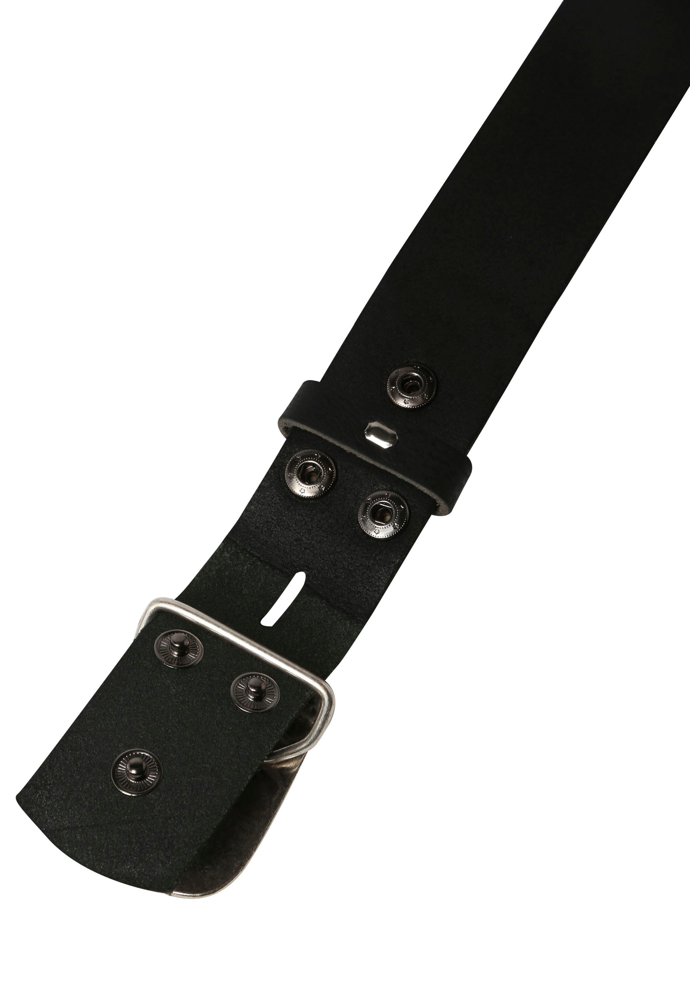 RETTUNGSRING by showroom 019° Leren riem met verwisselbare sluiting "rechthoek ingekaderd zilverkleur"