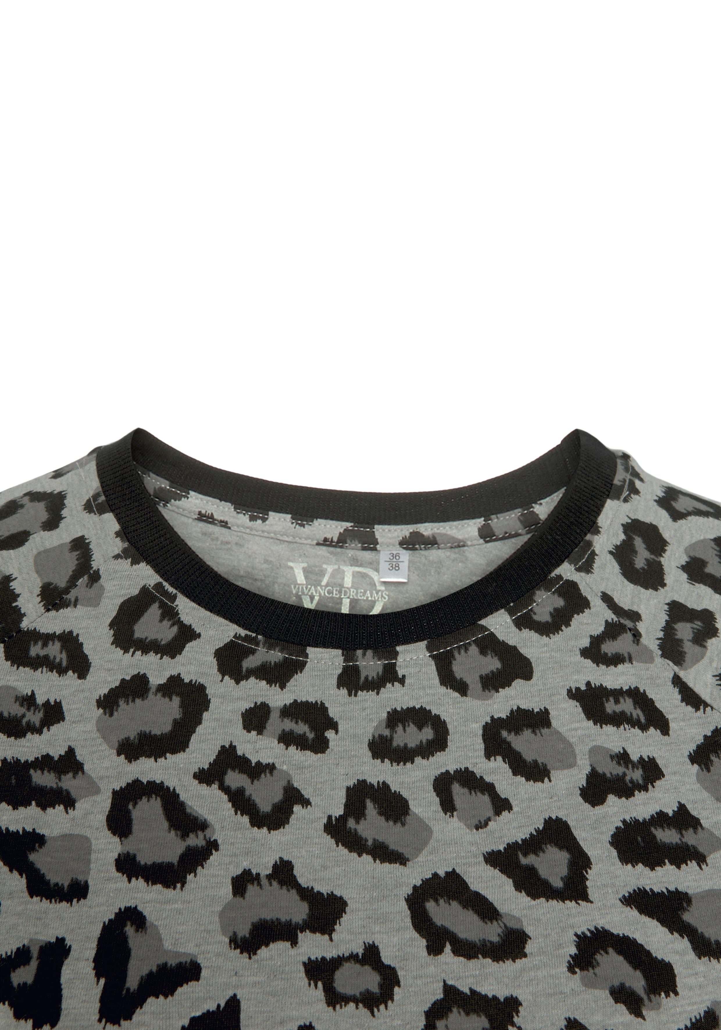 Vivance Dreams Pyjama met tonale dierenprint (2-delig)