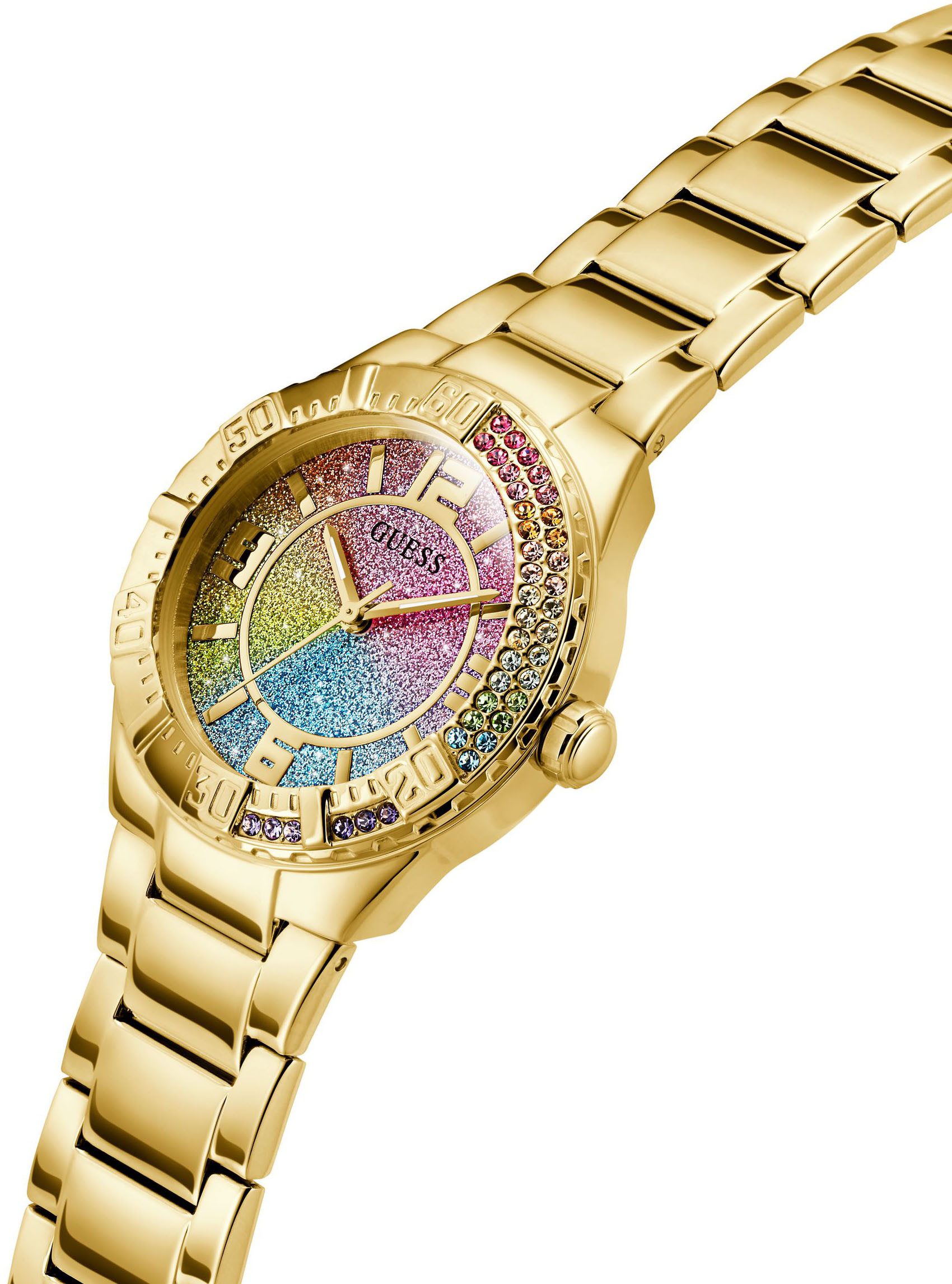 Guess Kwartshorloge Sangria Horloge, dameshorloge, stalen armband