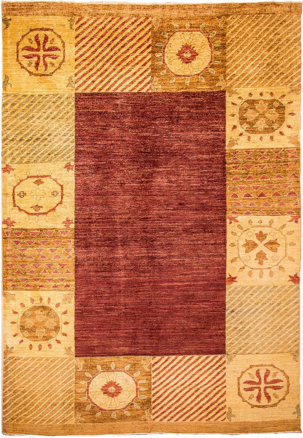 morgenland Wollen kleed Ziegler modern vloerkleed met de hand geknoopt rood handgeknoopt
