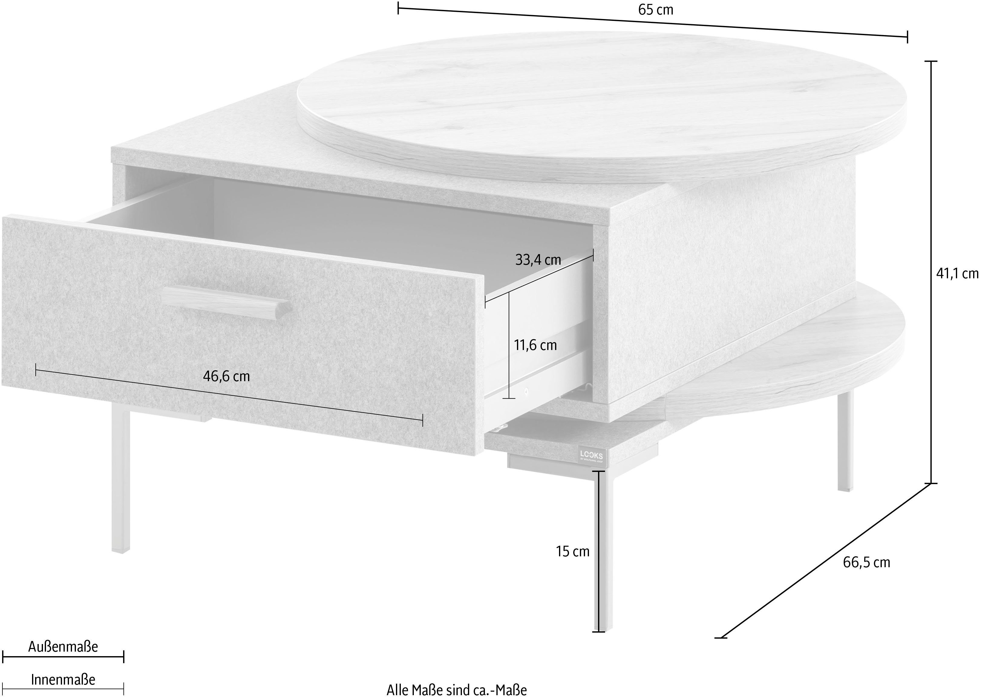 LOOKS BY WOLFGANG JOOP Salontafel Looks Breedte 65 cm