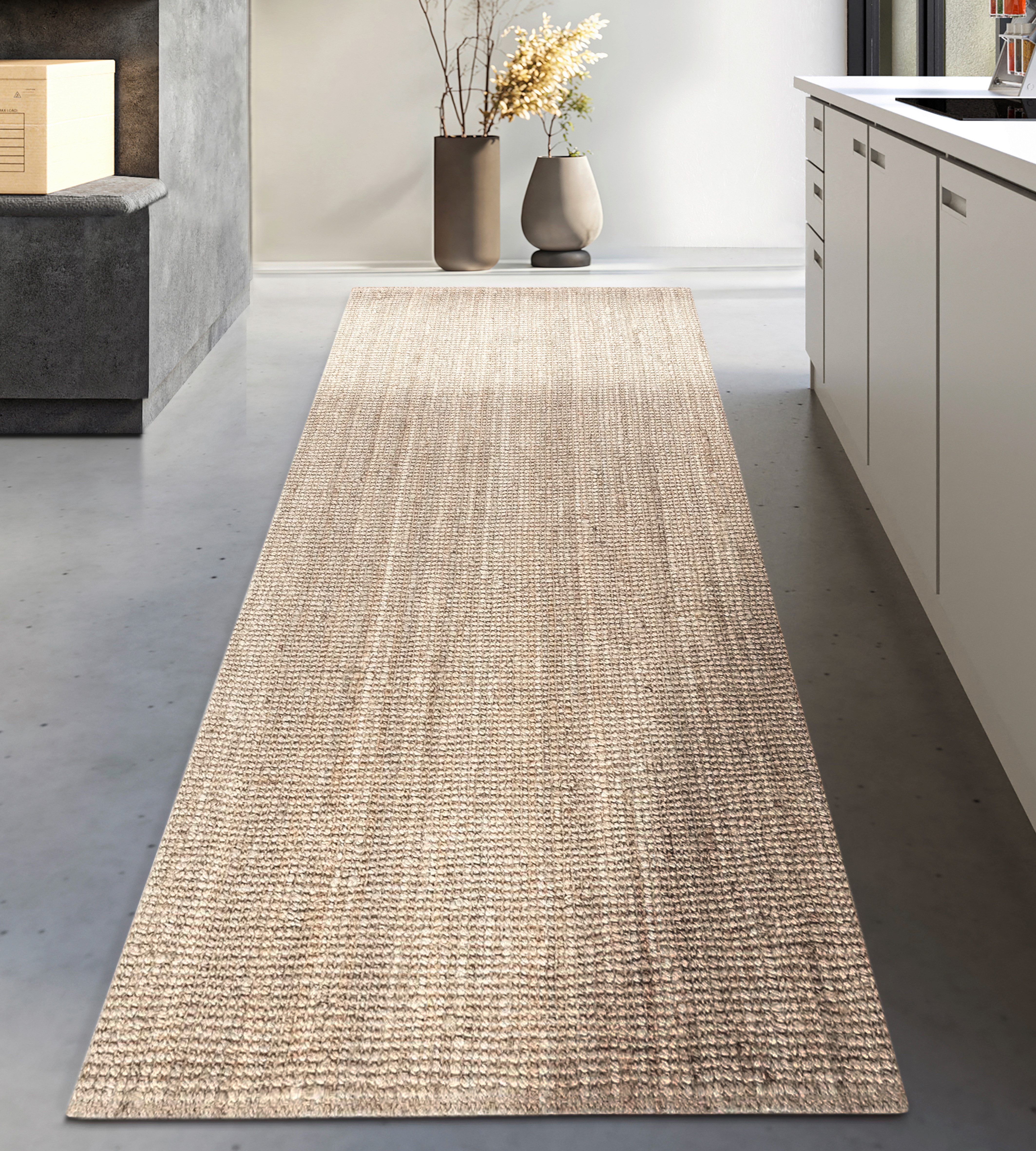 my home Vloerkleed Avot jute tapijt 100% jutevezel, loper, eetkamer, woonkamer, scandi