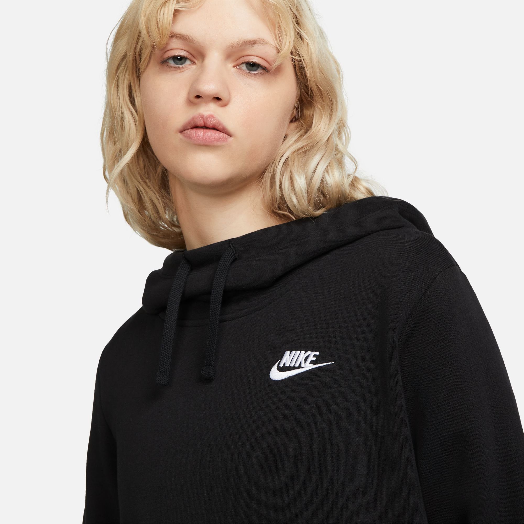 Nike Sportswear Hoodie Club Fleece Women's Funnel Hoodie Dames hoodie van zacht fleece materiaal