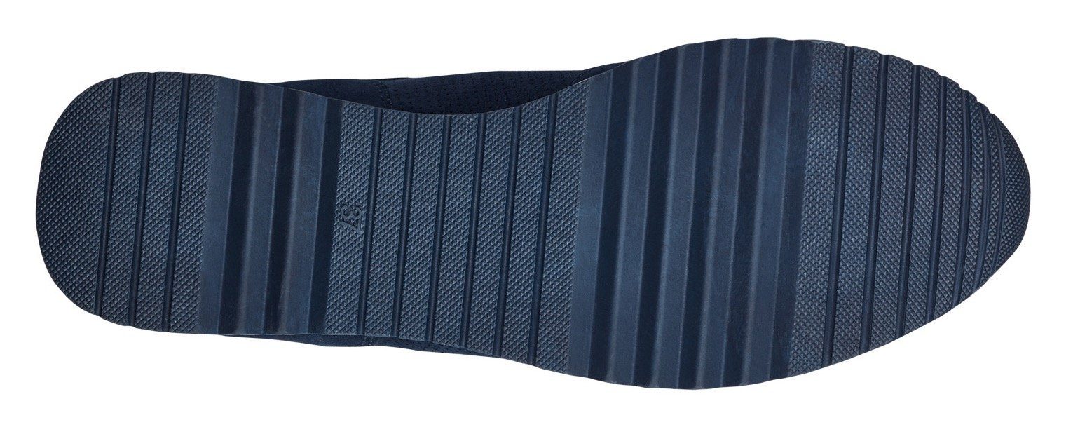 Marco Tozzi Sneakers met sleehak vrijetijdsschoen, lage schoen, veterschoen in vegan uitvoering