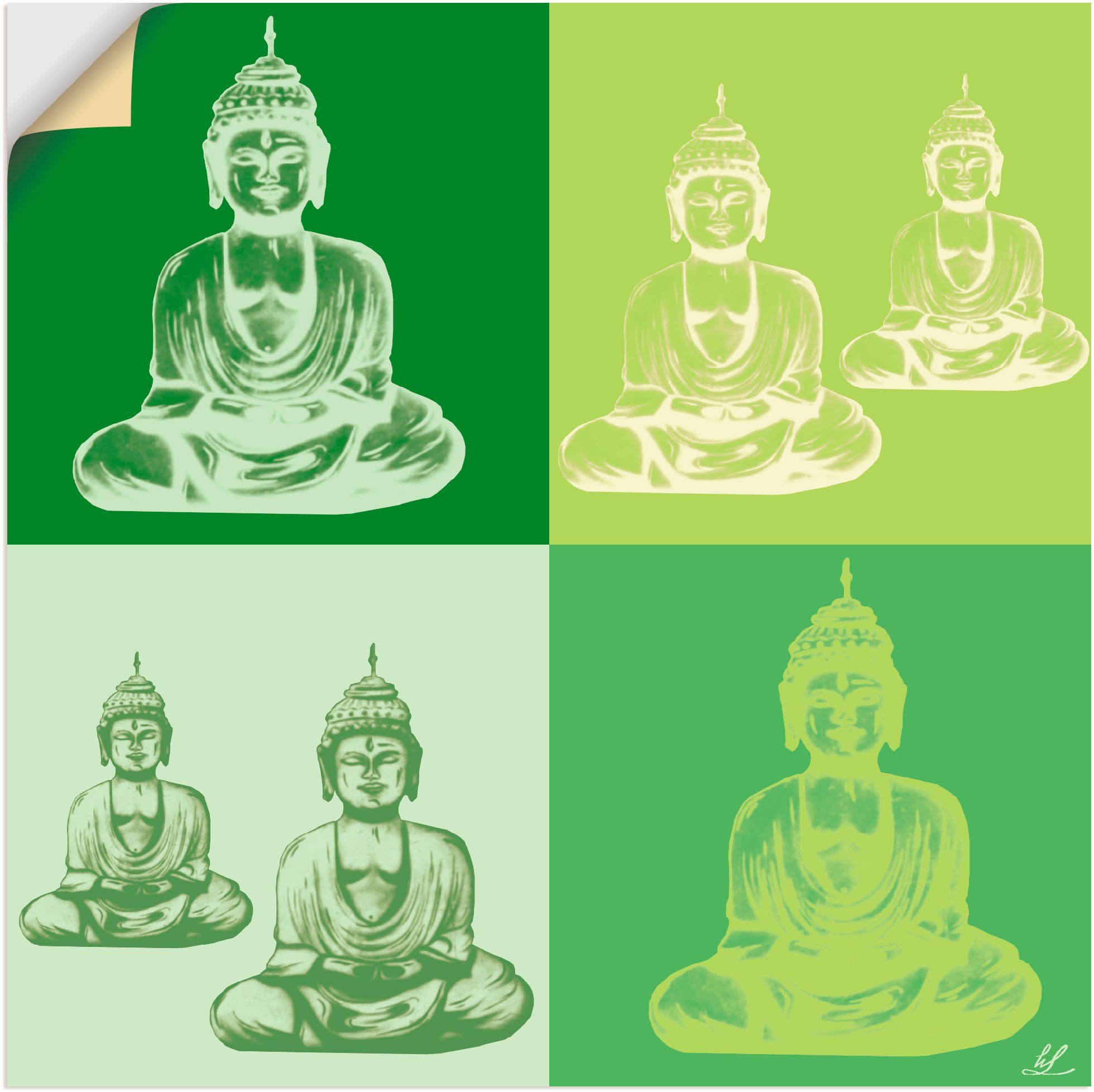 Artland Artprint Boeddha in vele afmetingen & productsoorten - artprint van aluminium / artprint voor buiten, artprint op linnen, poster, muursticker / wandfolie ook geschikt voor