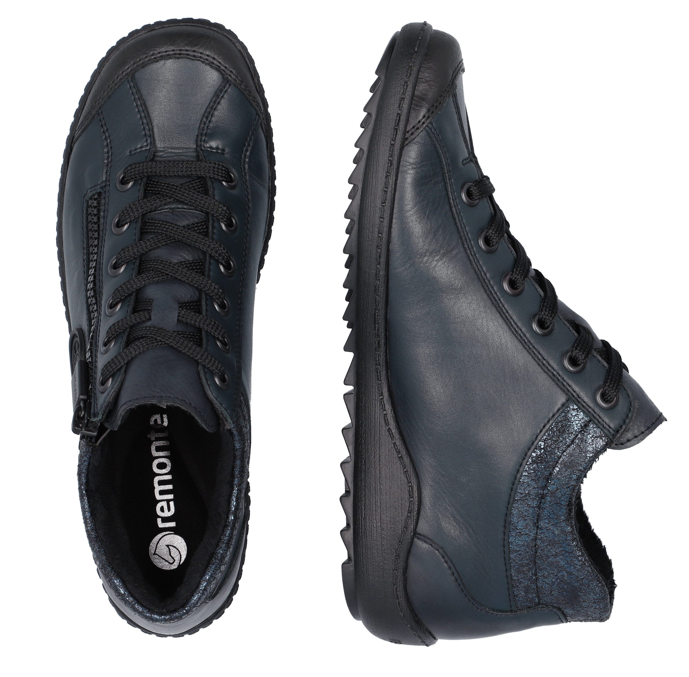 Remonte Veterschoenen flats, comfortschoenen, laarzen met zijrits
