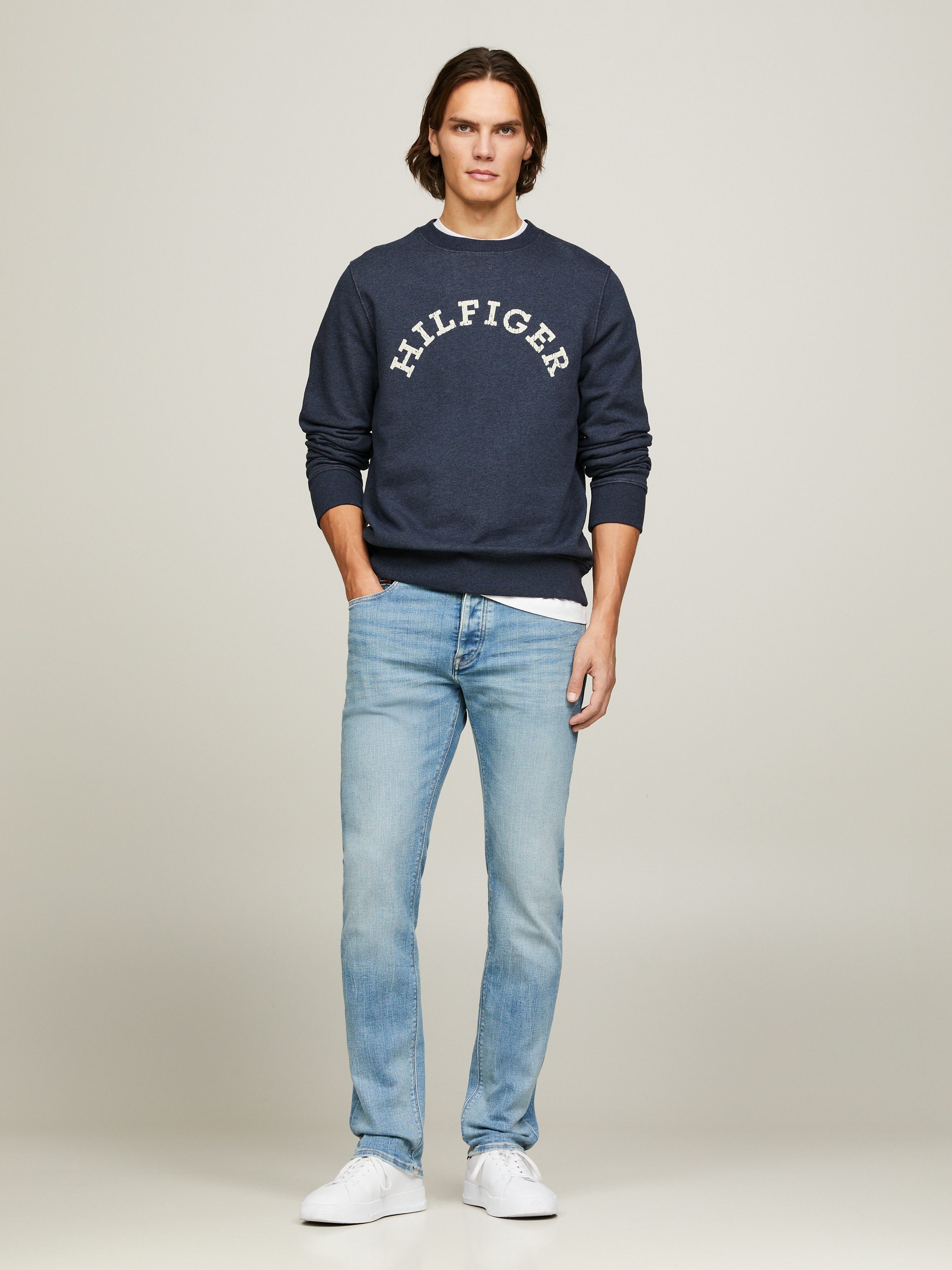 Tommy Hilfiger Sweatshirt HILFIGER ARCHED HTR SWEATSHIRT