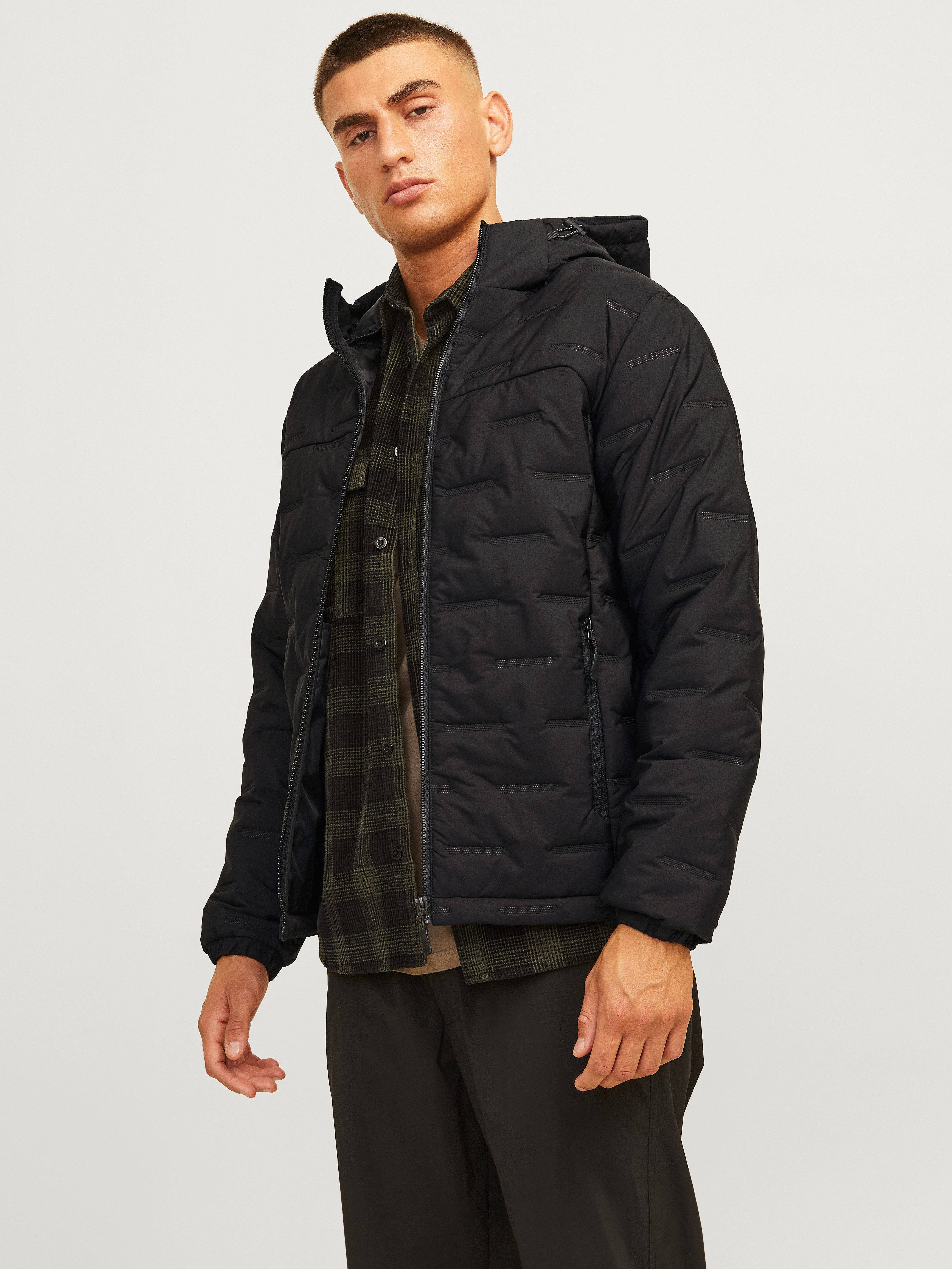 JACK & JONES CORE quilted gewatteerde jas JCOSONIC zwart