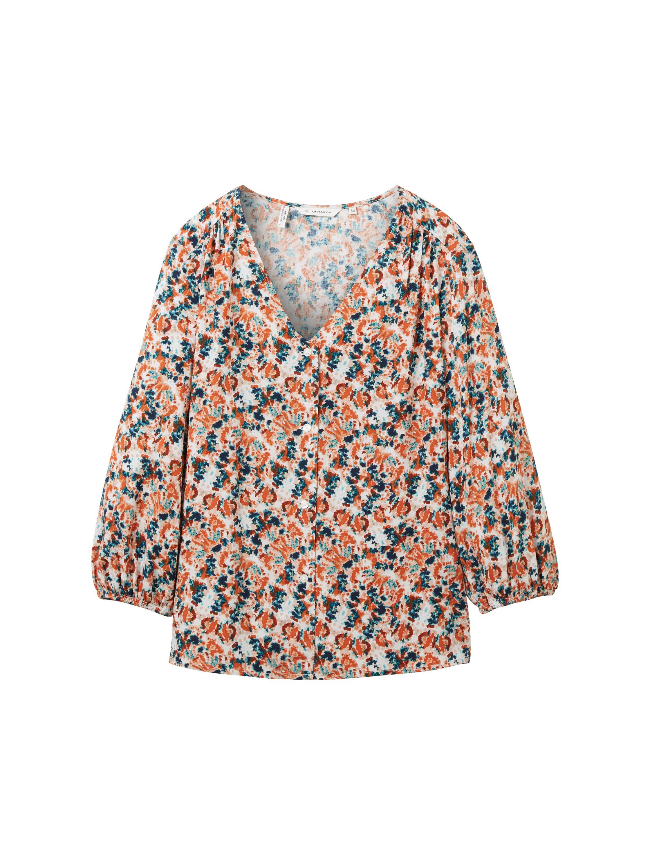Tom Tailor Gedessineerde blouse met doorknoopsluiting