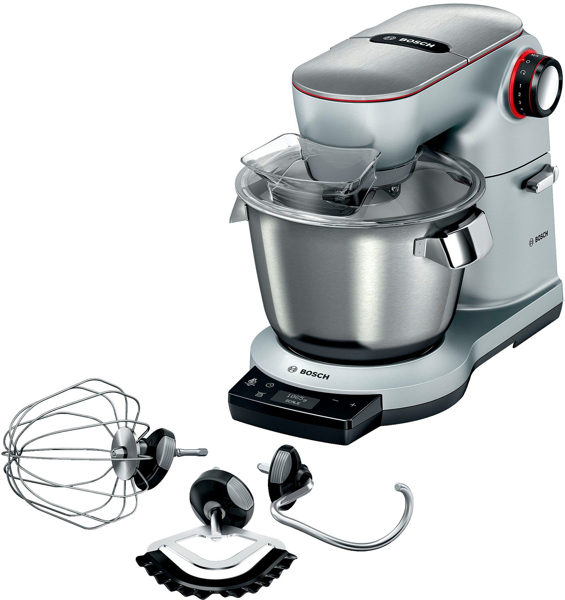 BOSCH Keukenmachine Serie 8 MUM9AX5S00, geïntegreerde weegschaal & timer, automatische programma’s, zilver