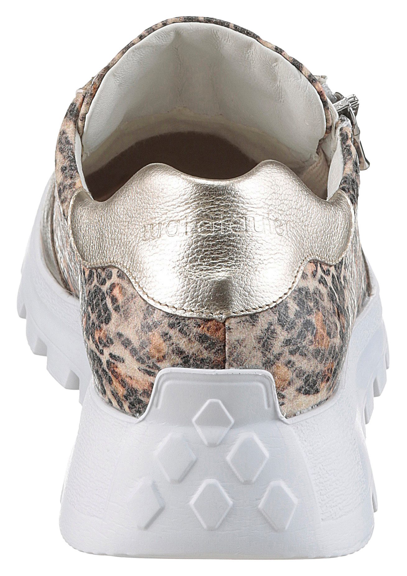 Waldläufer Plateausneakers H-AJALA , vrijetijdsschoen, lage schoen, veterschoen in leoprint, comfortwijdte h