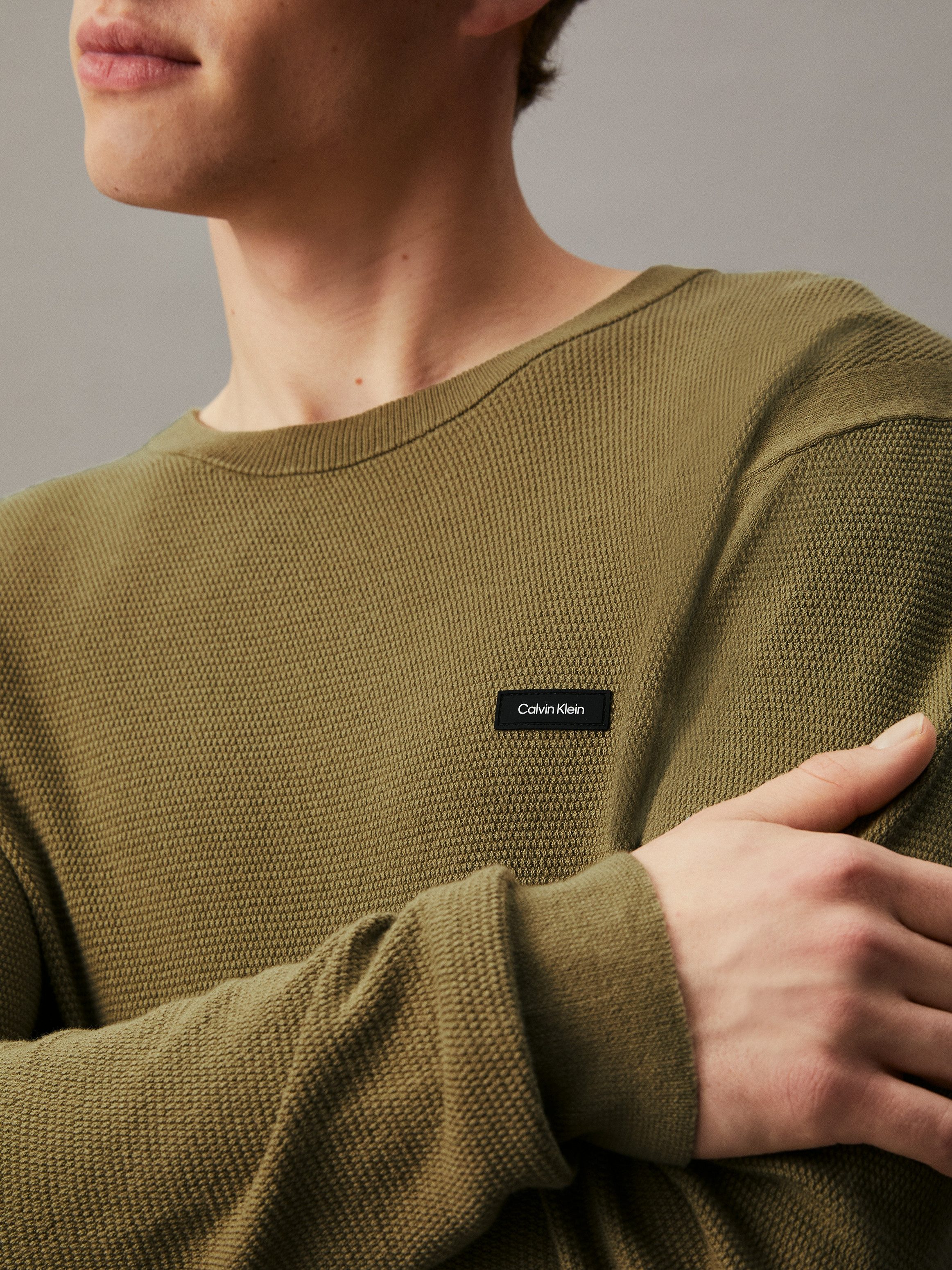 Calvin Klein Trui met ronde hals TEXTURED CN SWEATER