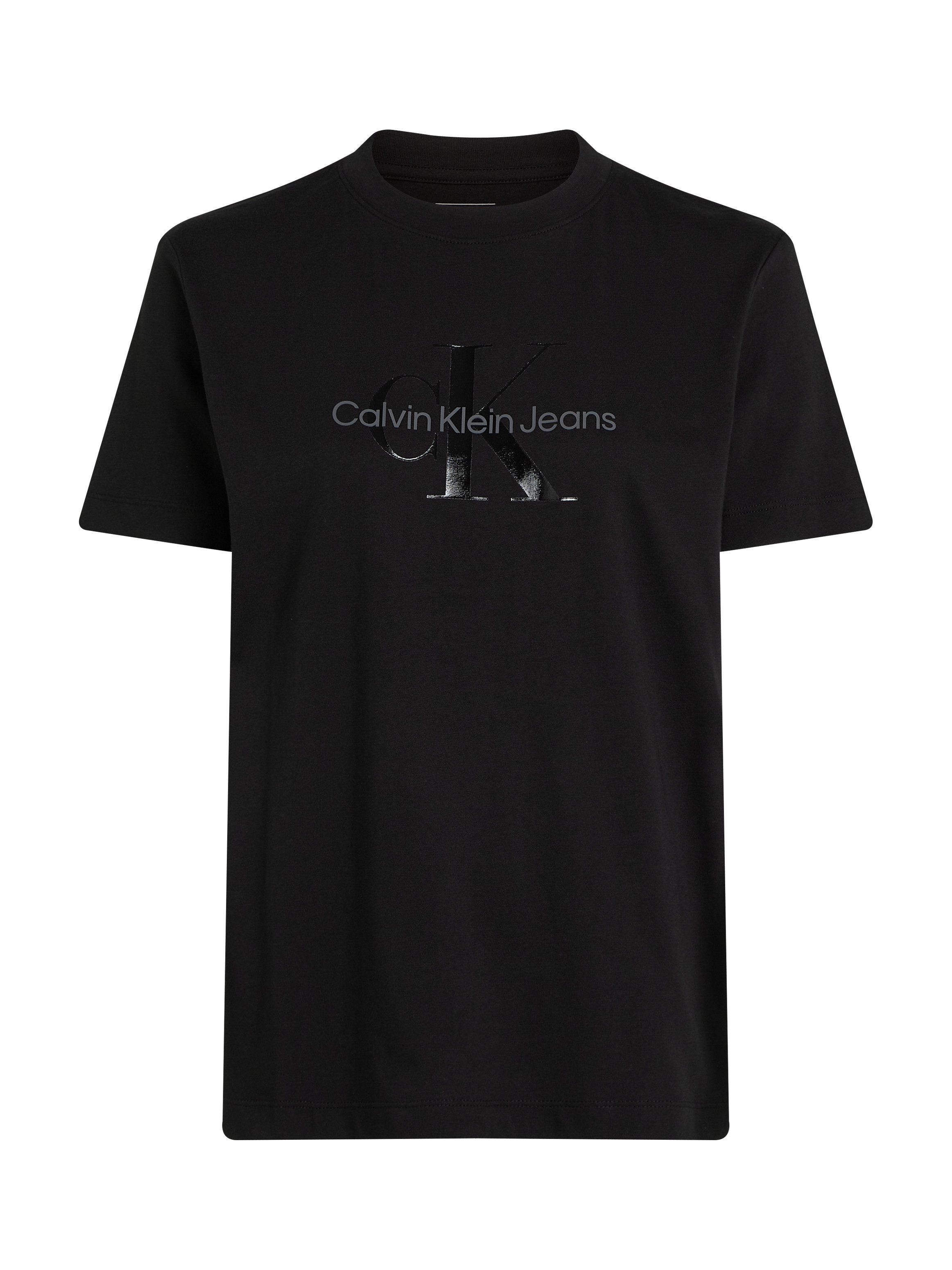 Calvin Klein Jeans Plus T-shirt PLUS GLOSSY MONOLOGO REGULAR TEE met glanzende print, in grote maten