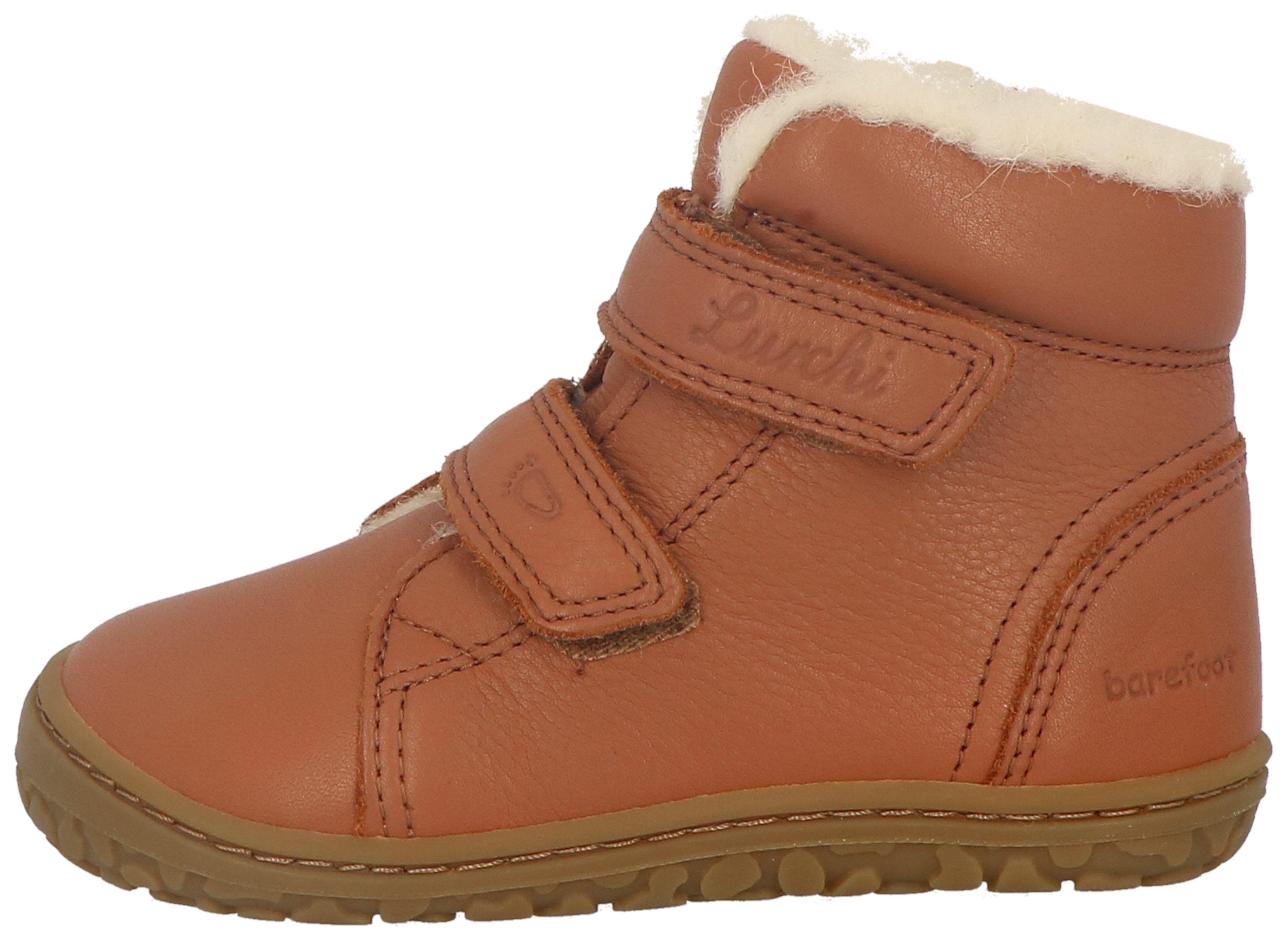 Lurchi Barefootschoenen Nik Barefoot , klittenbandschoenen met warme voering, maat sjabloon te downloaden