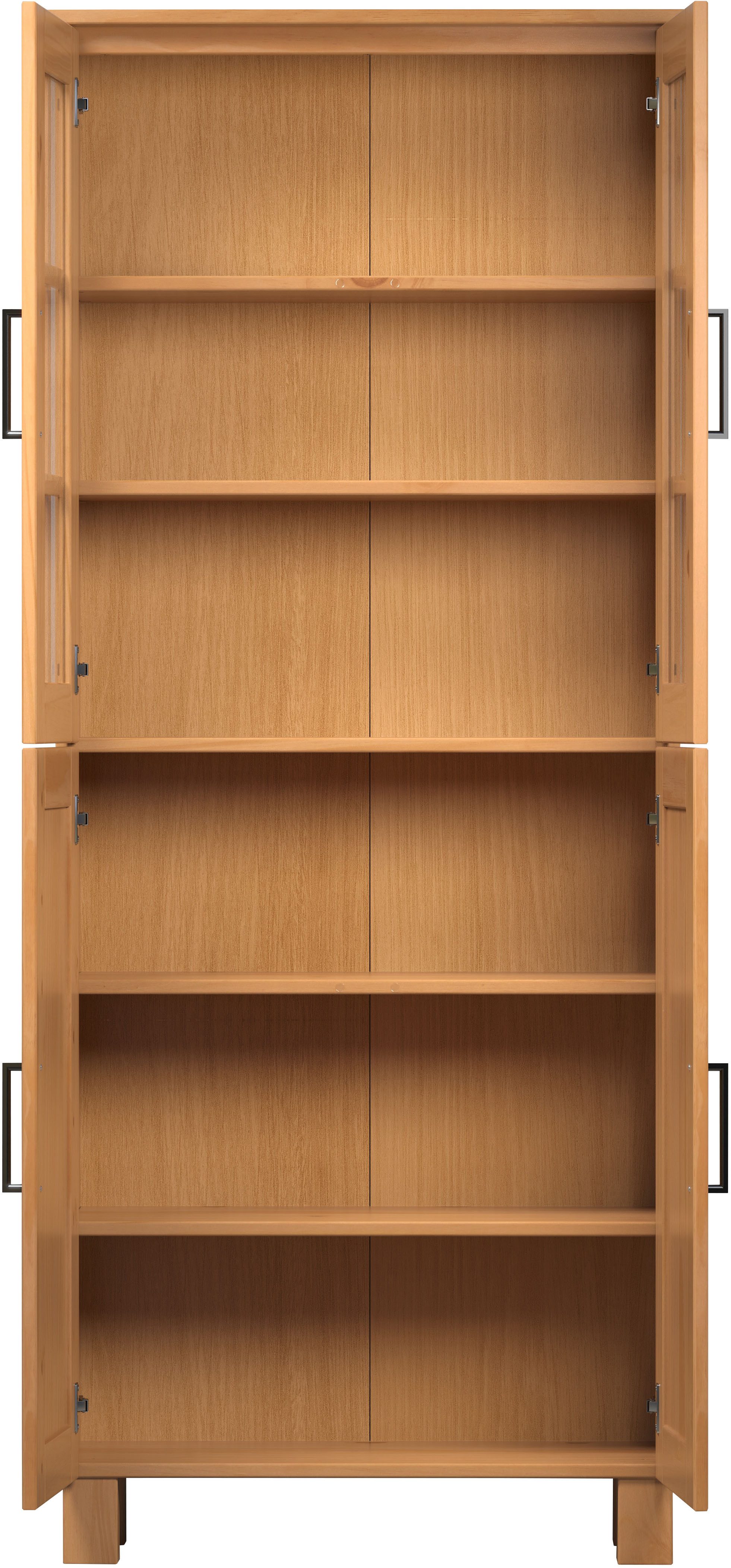 welltime Hoge kast Ulea Brede badkamerkast van massief hout - afmetingen (B/D/H) 70/30/170 cm (1 stuk)