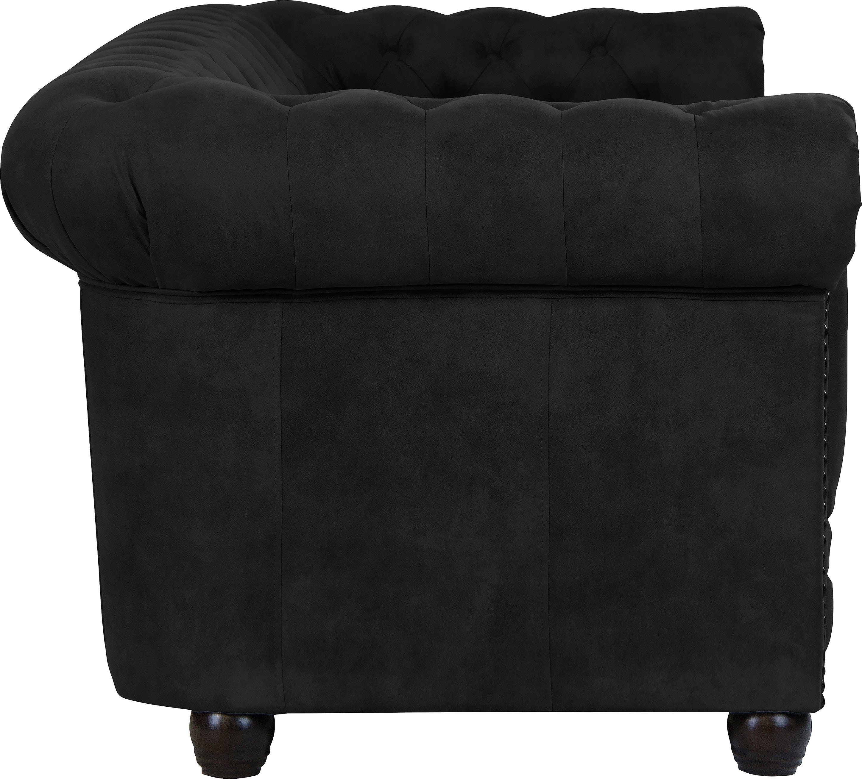 Home affaire Chesterfield-bank Rysum Chesterfield look, in 2 verschillende stoffen, 2 versies snel leverbaar