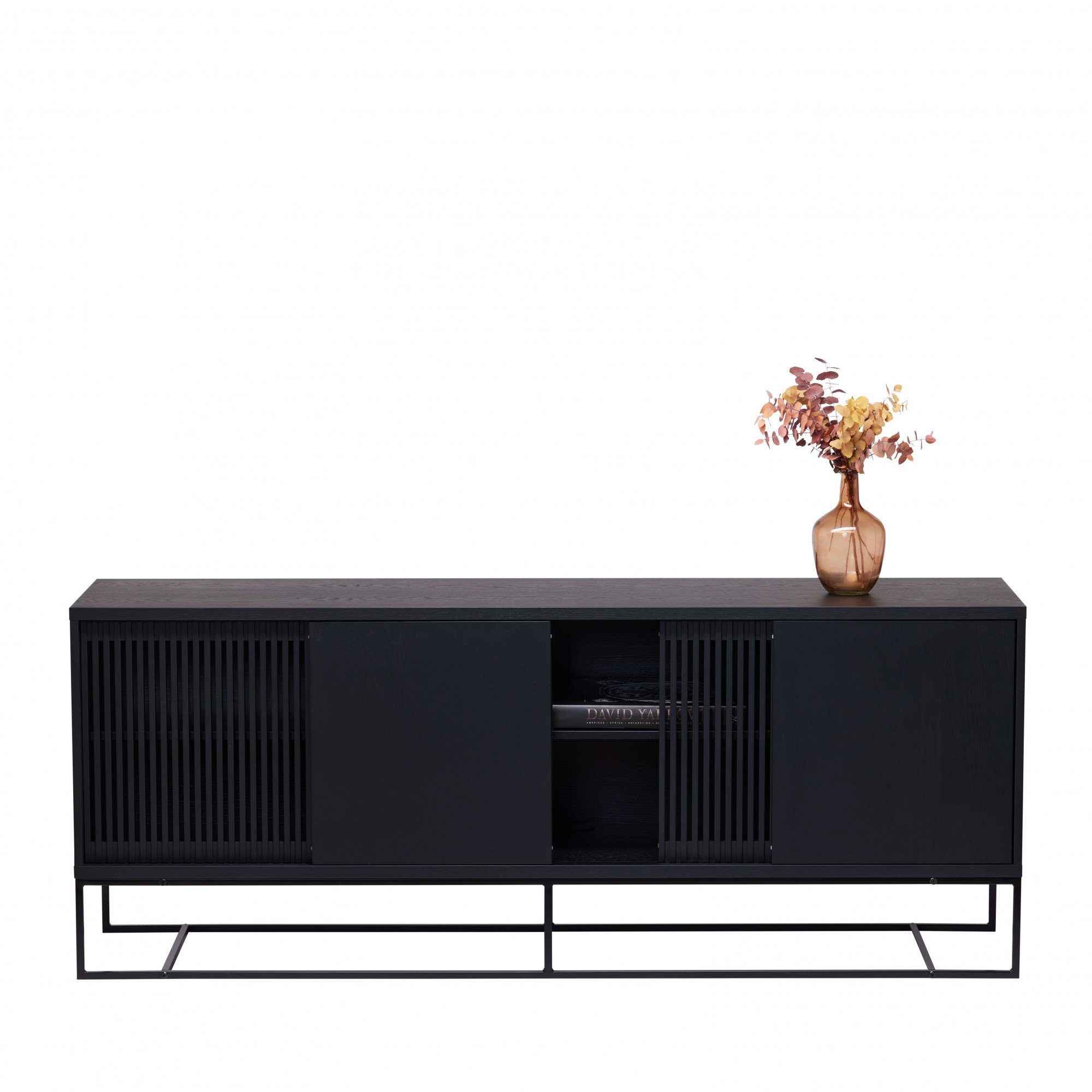 Woodman Dressoir Ende Kast, gedeeltelijk massief, metalen voeten, breedte 188 cm, FSC®