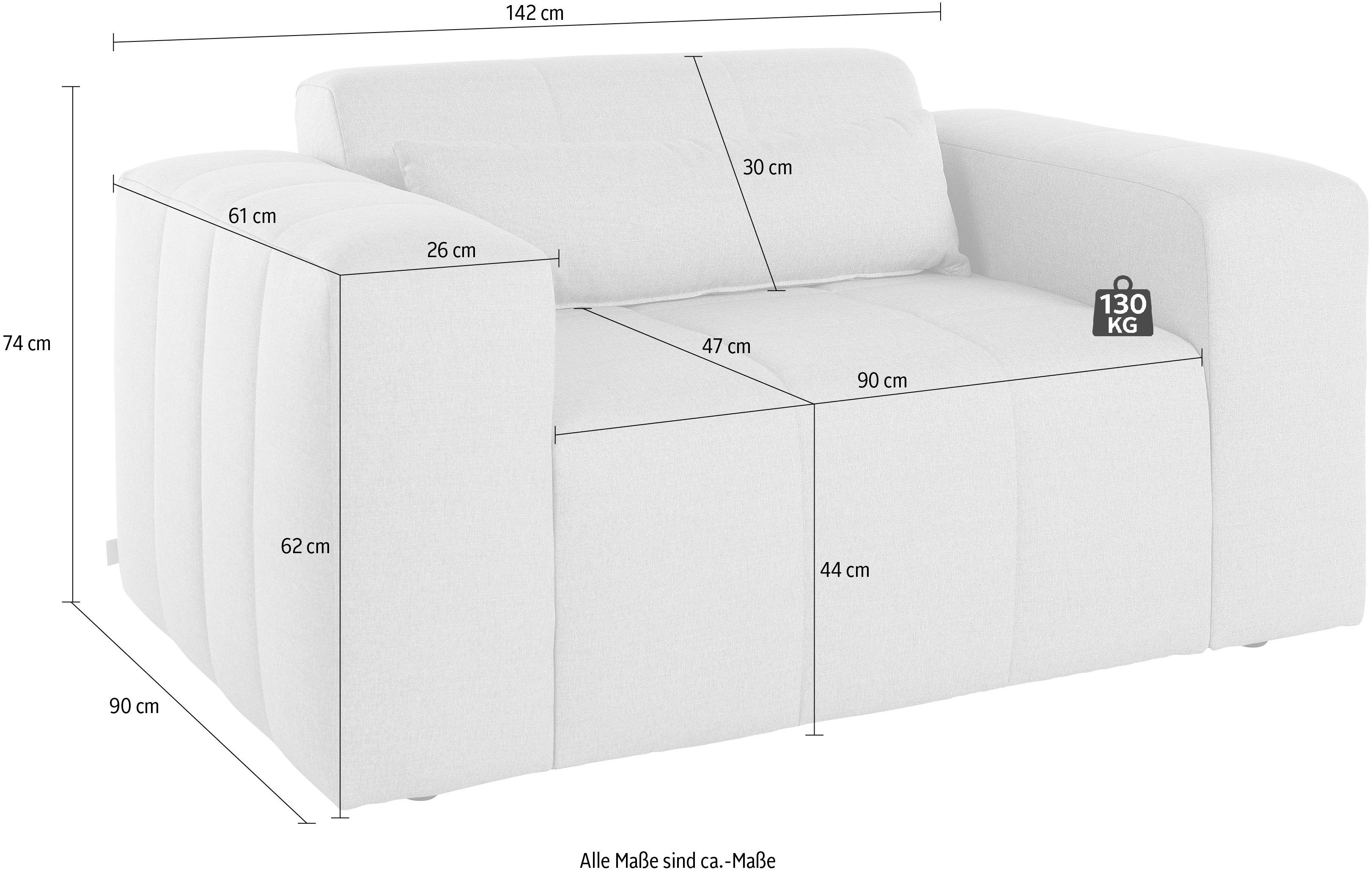 LeGer Home by Lena Gercke Loveseat Maileen Stoel passend bij de moduleserie "maileen" - apart plaatsbaar