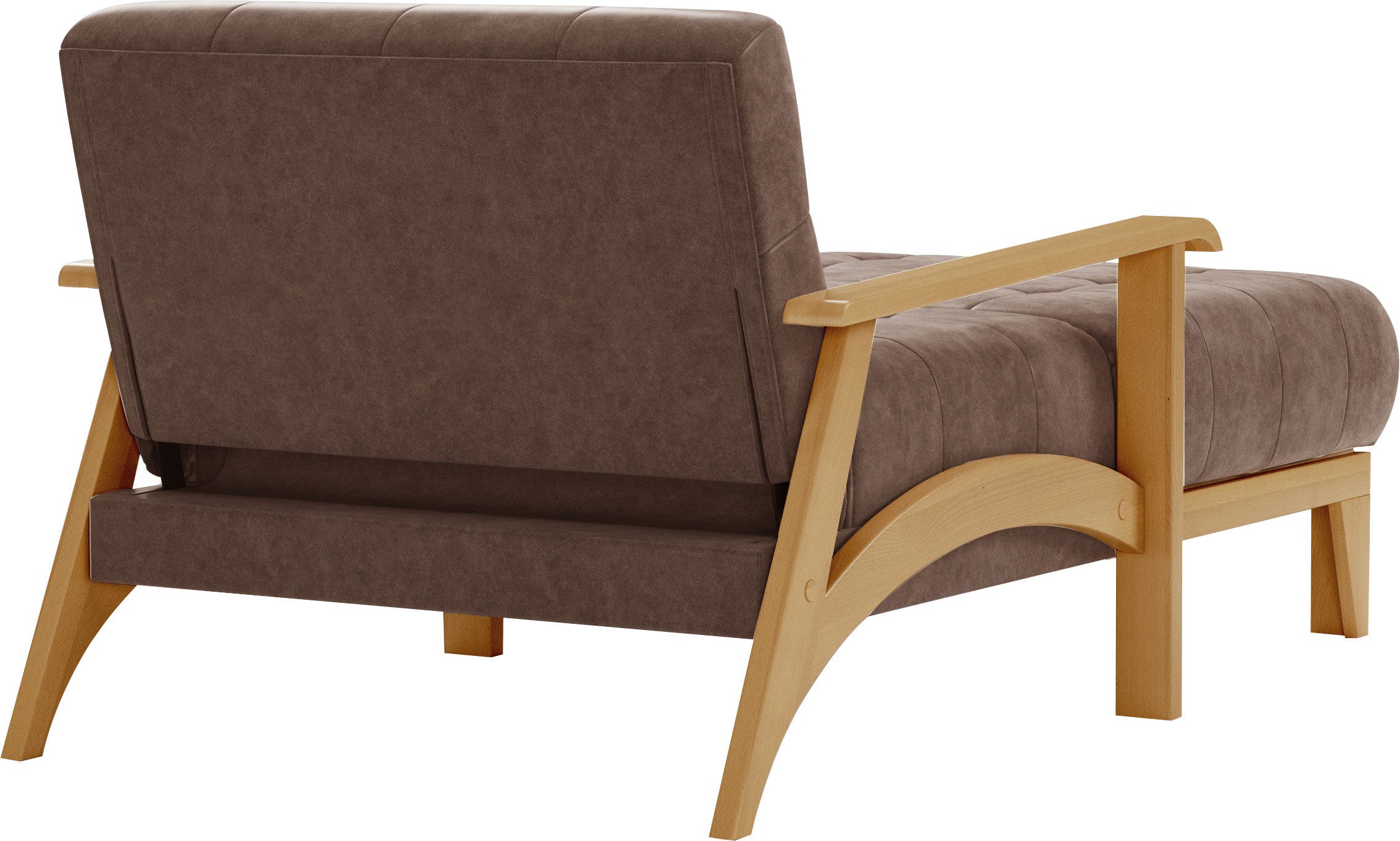 sit&more Récamier Billund Armleuningen van eikenkleurig beukenhout, verschillende bekledingen en kleuren