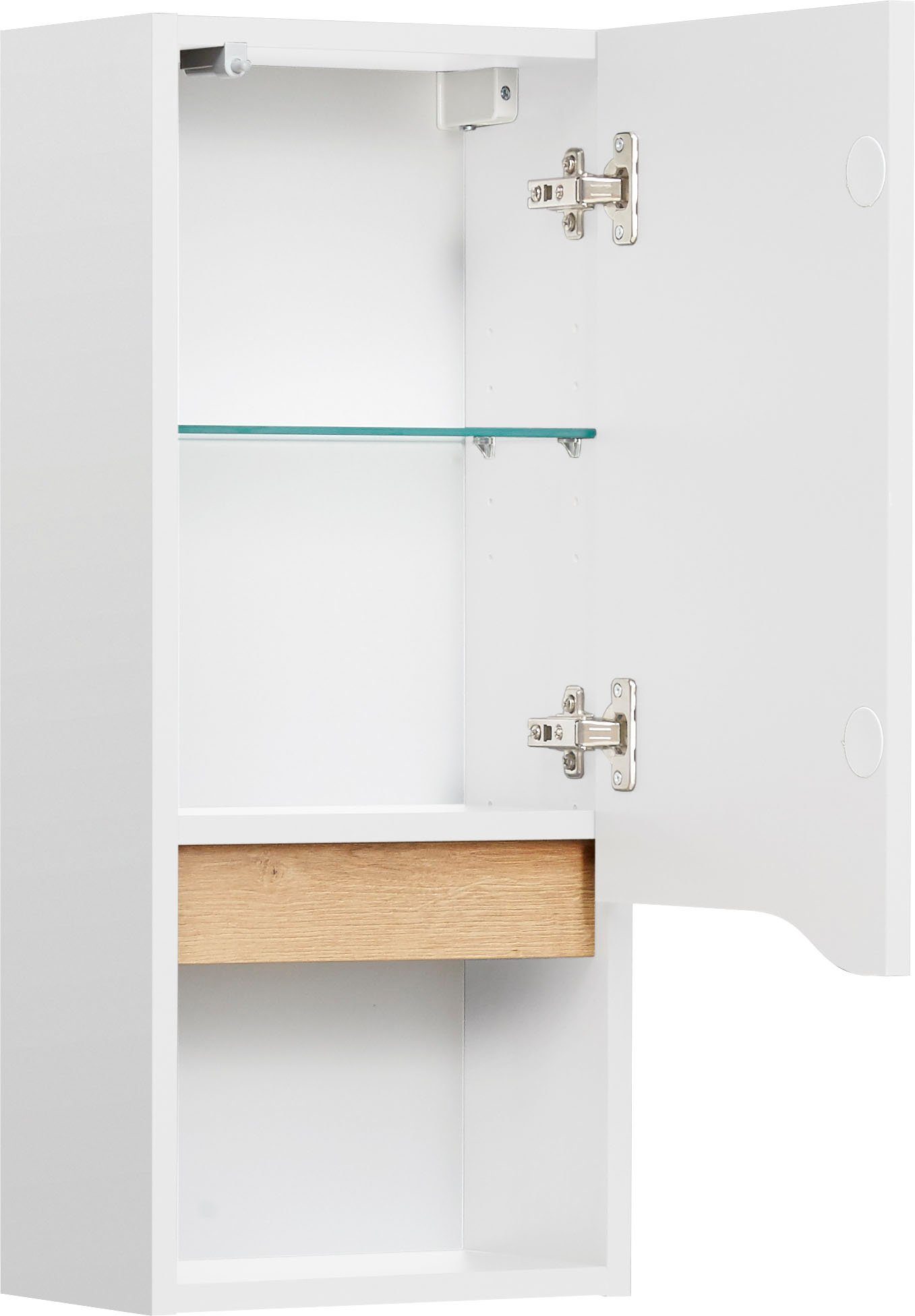 Saphir Badkamerserie Quickset 5-delig, keramische wastafel en LED-spiegelkast Halfhoge kast, onderkast, hangend kastje, inclusief deurdemper, 7 deuren (7-delig)