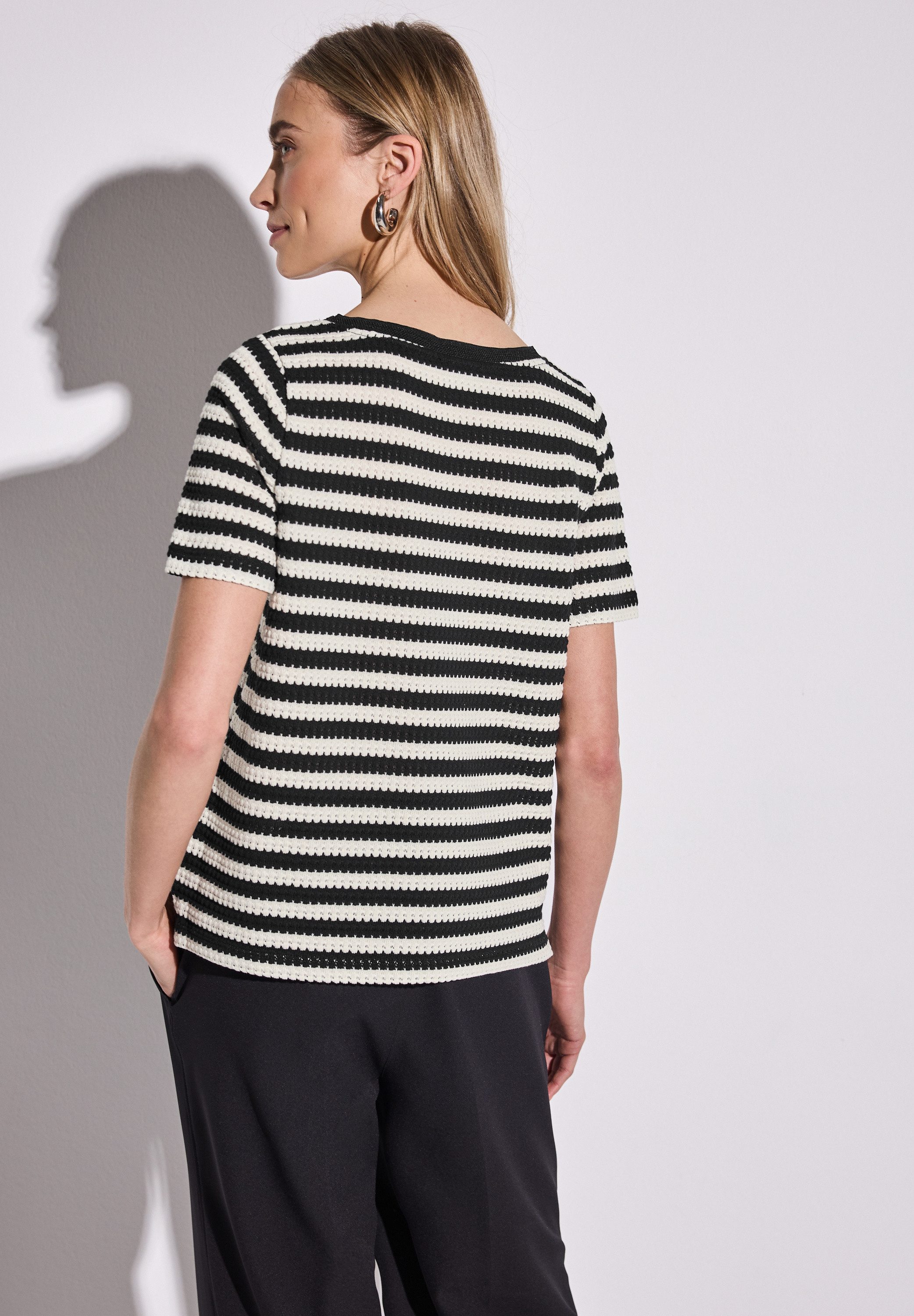 STREET ONE T-shirt met streepmotief