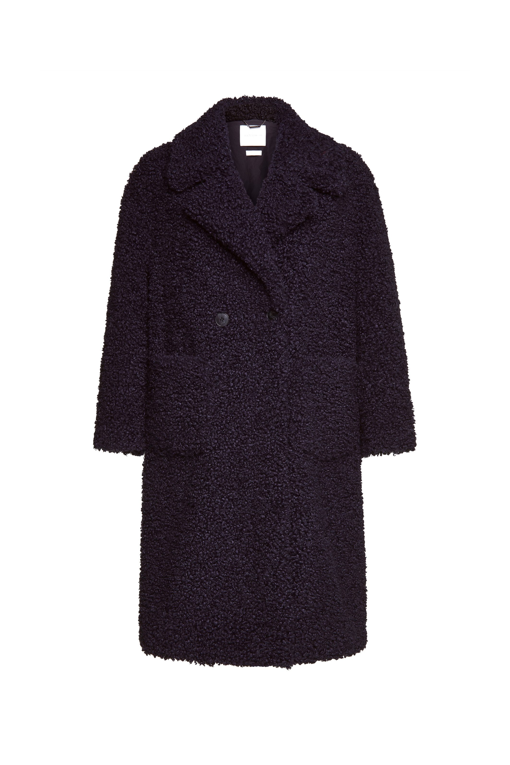 Rich & Royal Lange jas van imitatiebont in teddybeer-look
