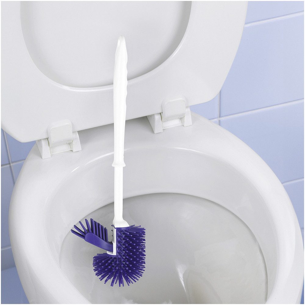 Maximex Toiletset Hygiëne-set WC-borstelhouder, toiletborstels met randborstel en anti-aanbakwerking (2-delig)