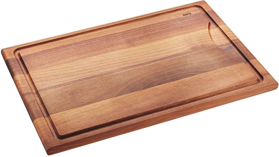 GEFU Snijplank Enno met sapgoot, mesvriendelijk (1 stuk) snijplanken maat 30 cm x 44 cm x 1,8 cm bruin