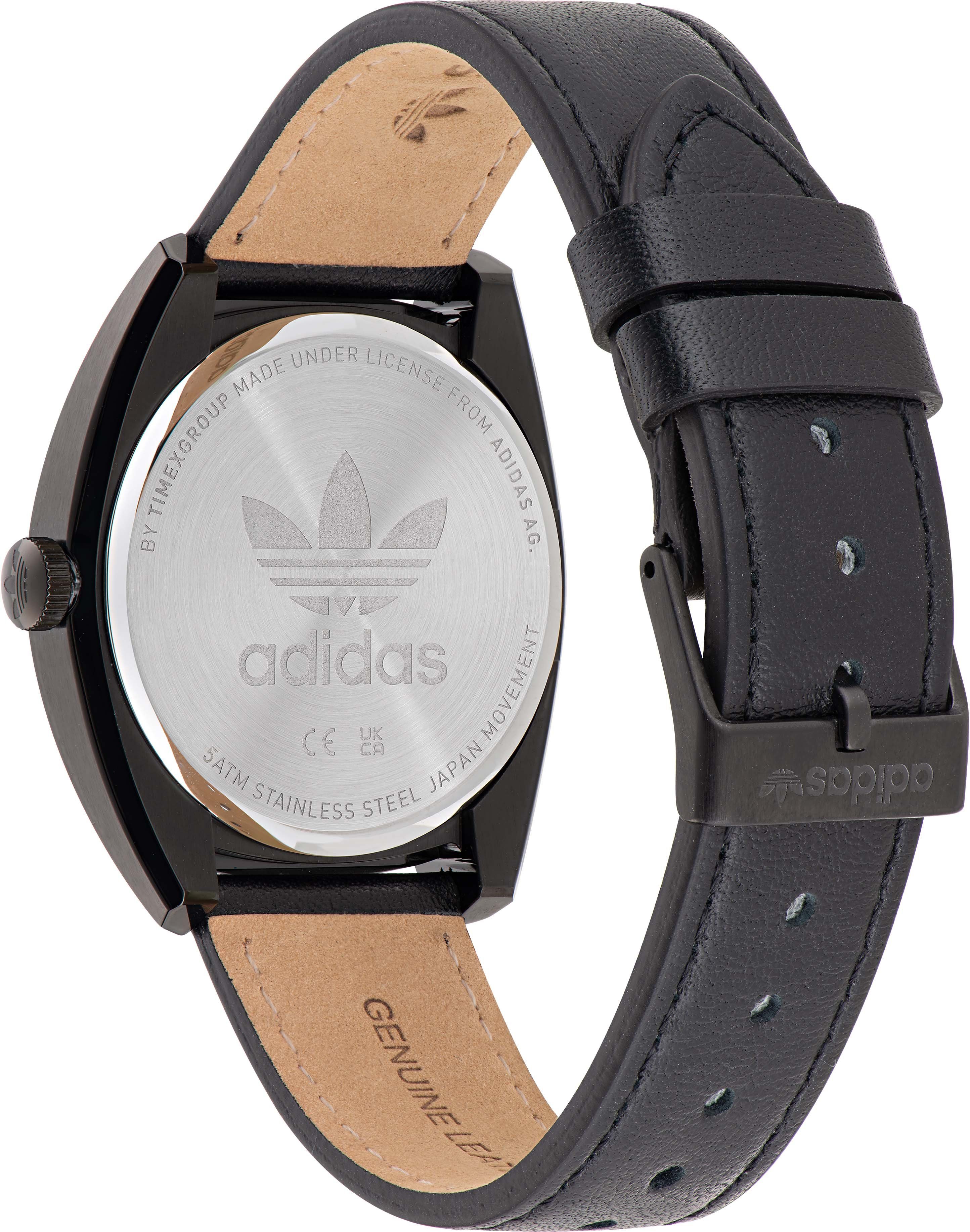 adidas Originals Kwartshorloge EDITION ONE Polshorloge, dames, herenhorloge, unisex, analoog, leren band