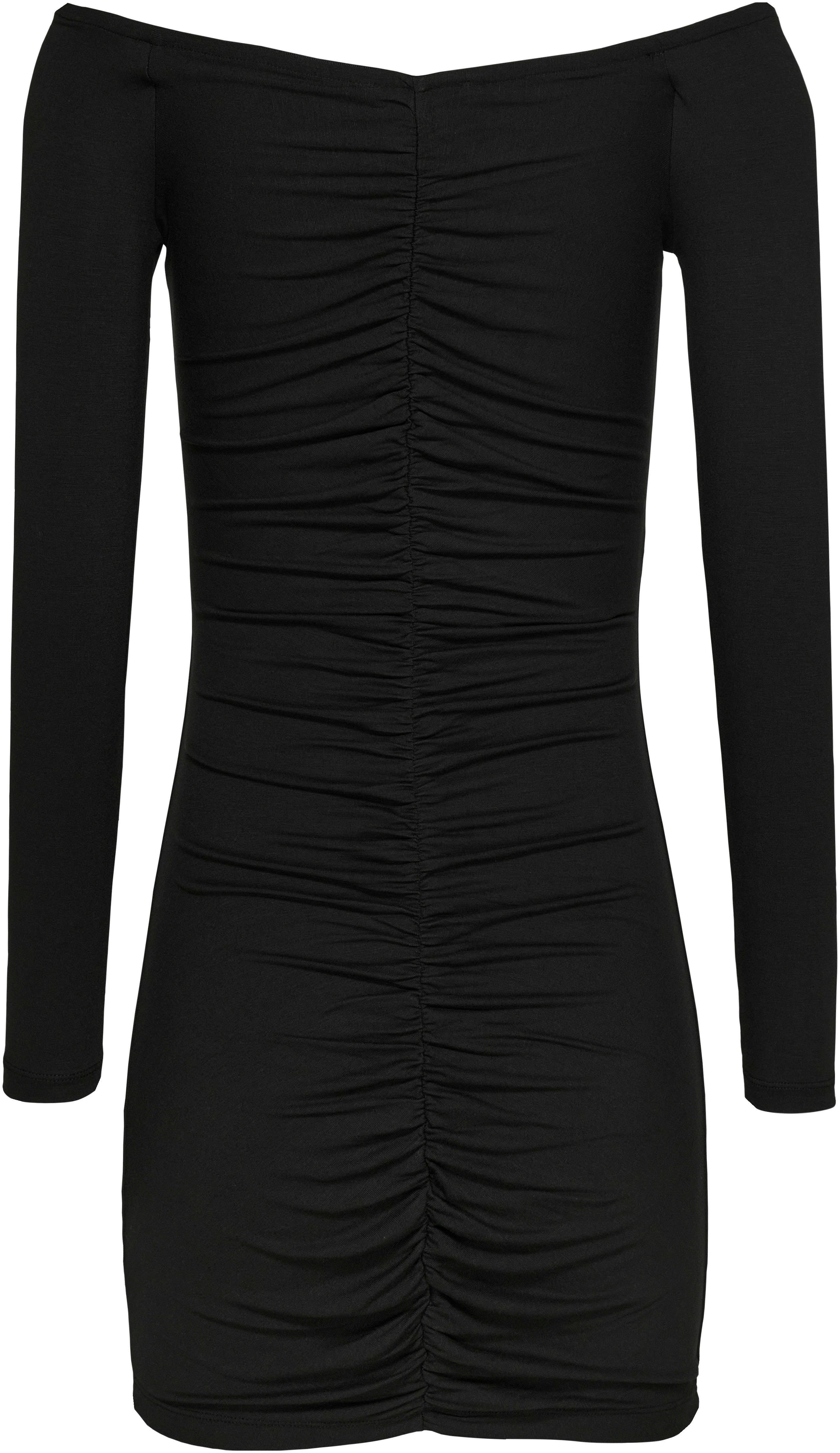 TOMMY JEANS Jerseyjurk TJW OFF SHOULDER GATHER BODYCON