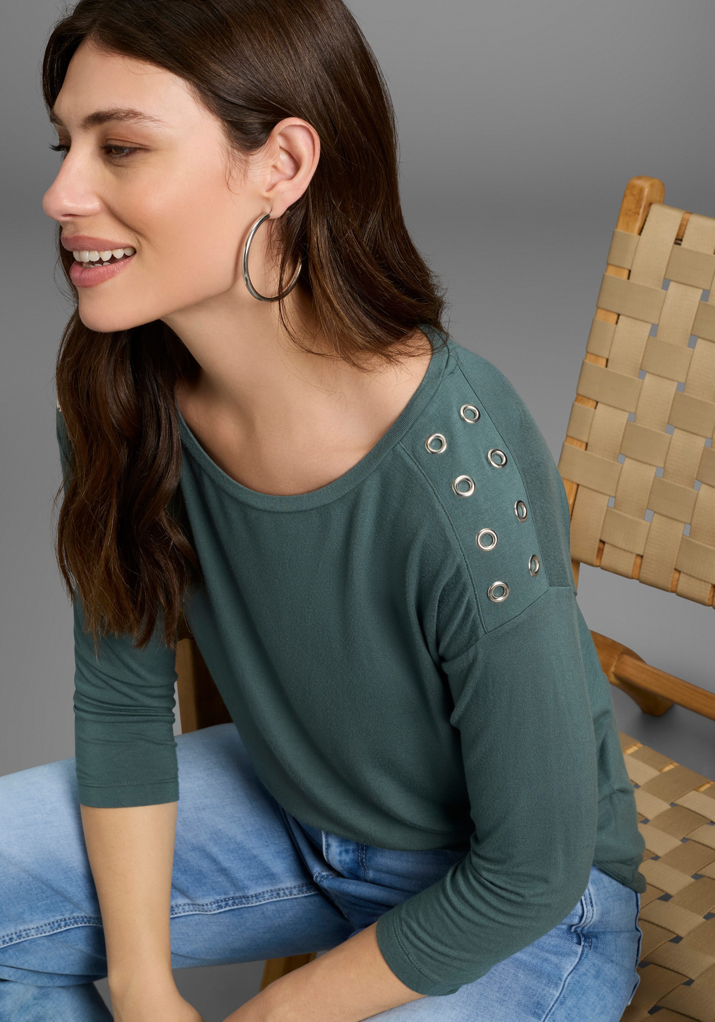 Laura Scott Shirt met 3/4 mouwen
