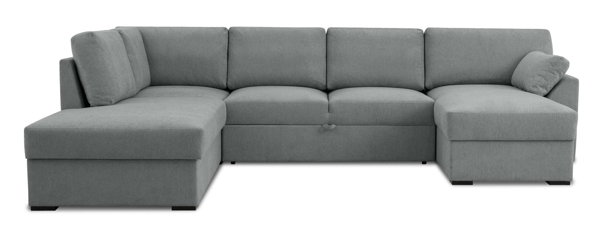 Home affaire Zithoek Citry Breedte 309 cm, chenille, bedfunctie, bedlade, U-vorm