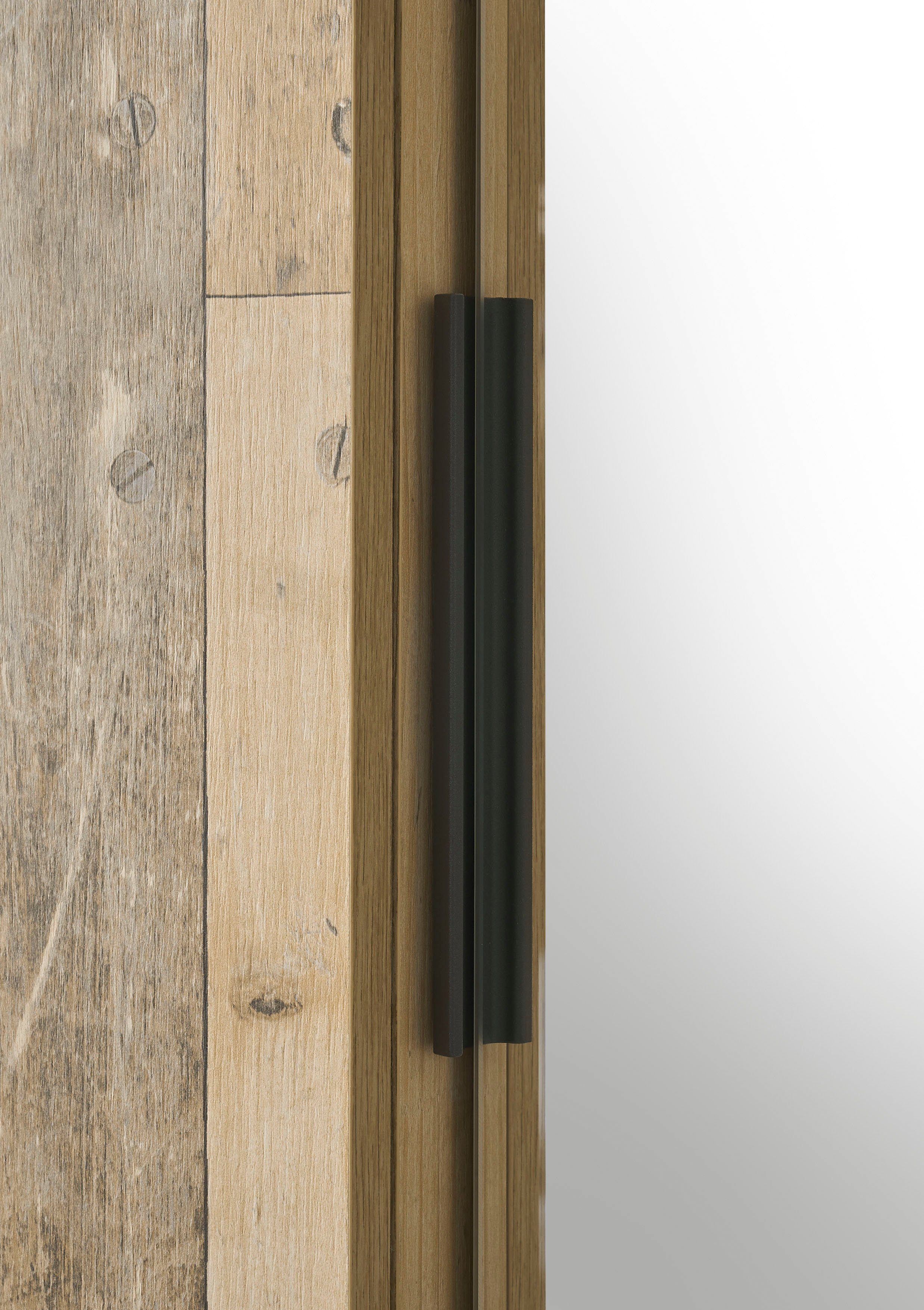 Home affaire Slaapkamerserie Sherwood Ligoppervlak 180 x 200 cm, kast 3-deurs 201 cm breed (4-delig)