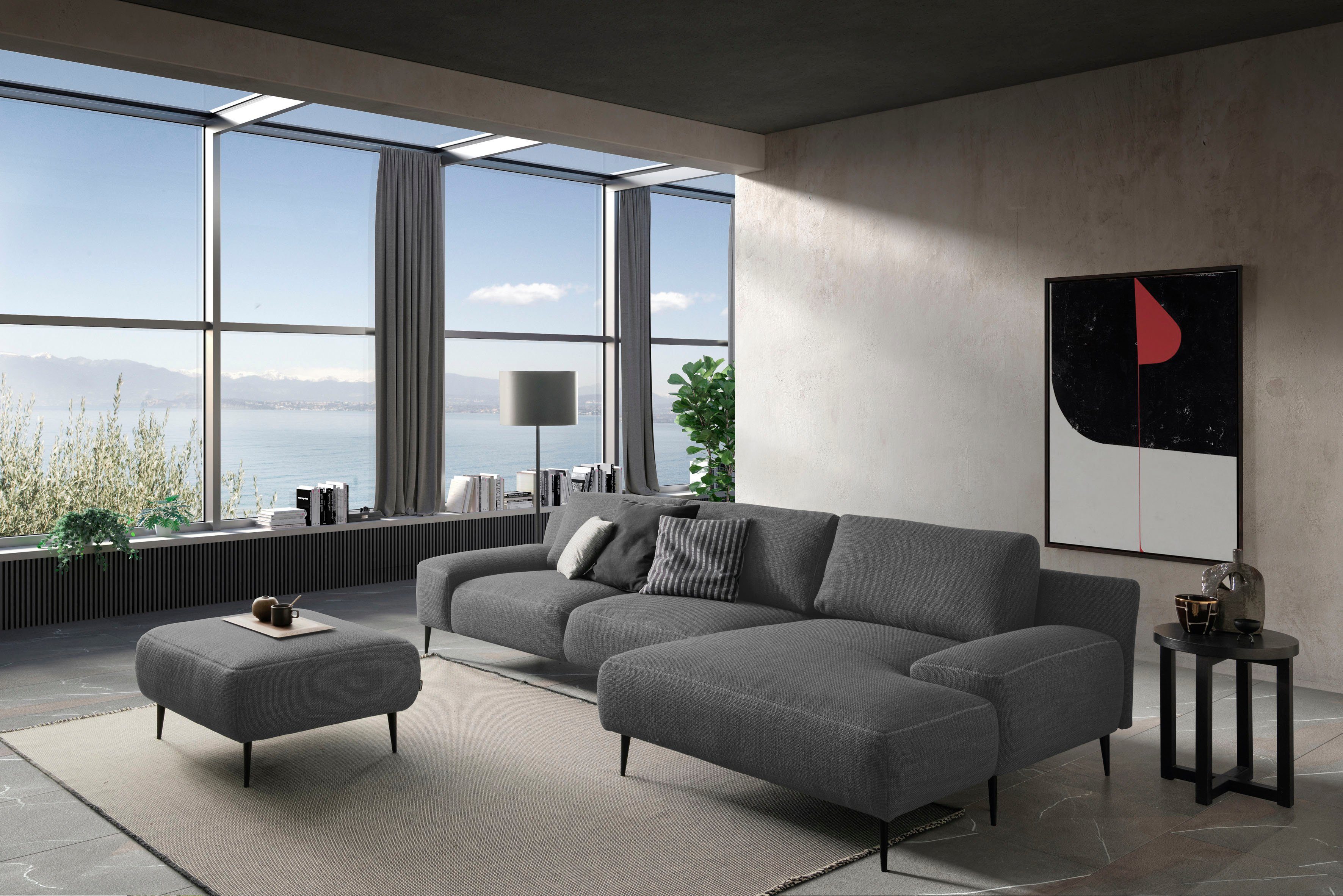 designwerk Hoekbank Forma L-vorm, tijdloos ontwerpsofa met actuele voet