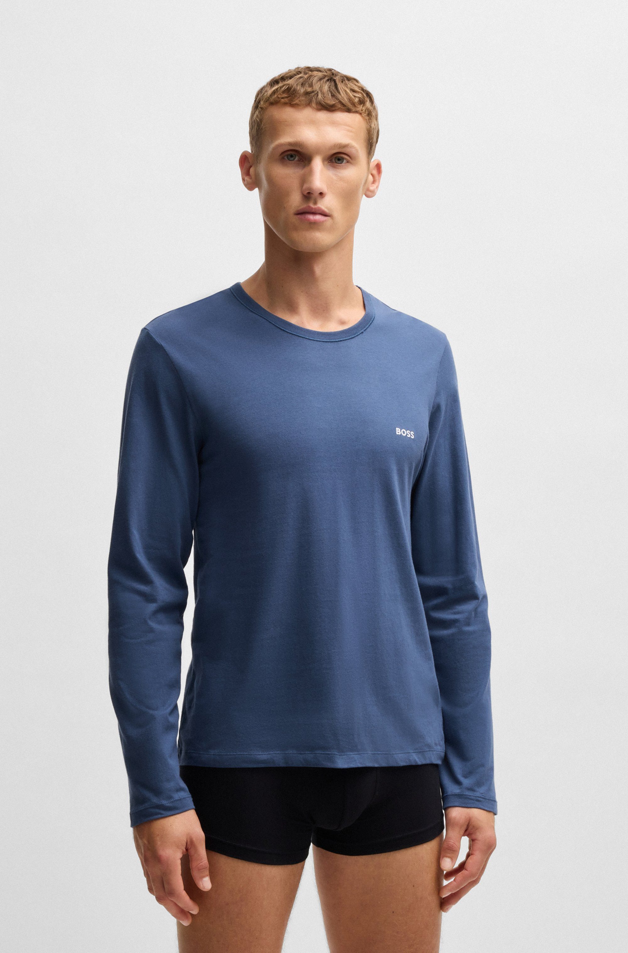 BOSS Shirt met lange mouwen Longsleeve-Shirt R-Neck Classic COTTON 3pcs pack (3-delig)