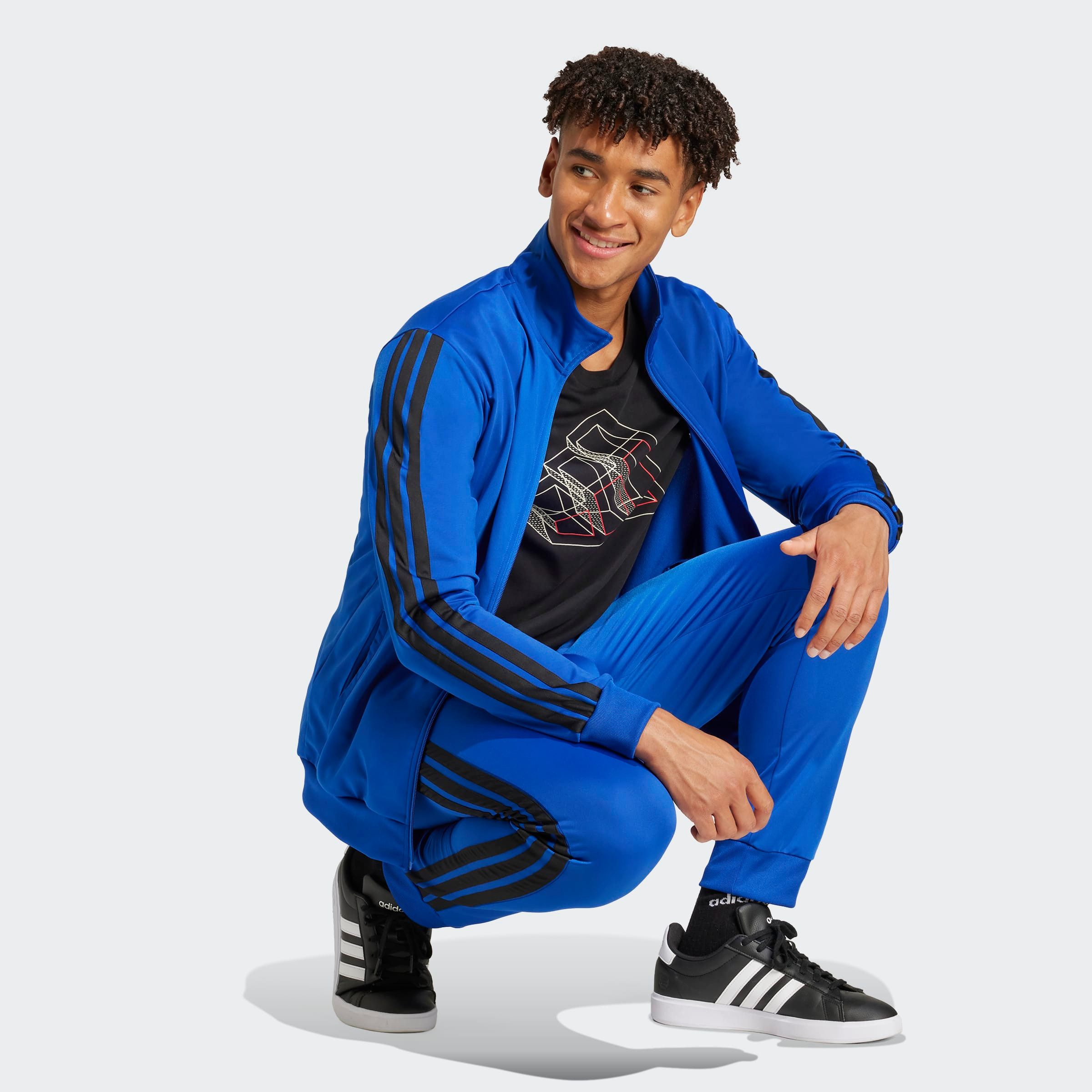 adidas Sportswear Trainingspak M 3S TR TT TS Basic 3-strepen shirt (2-delig)