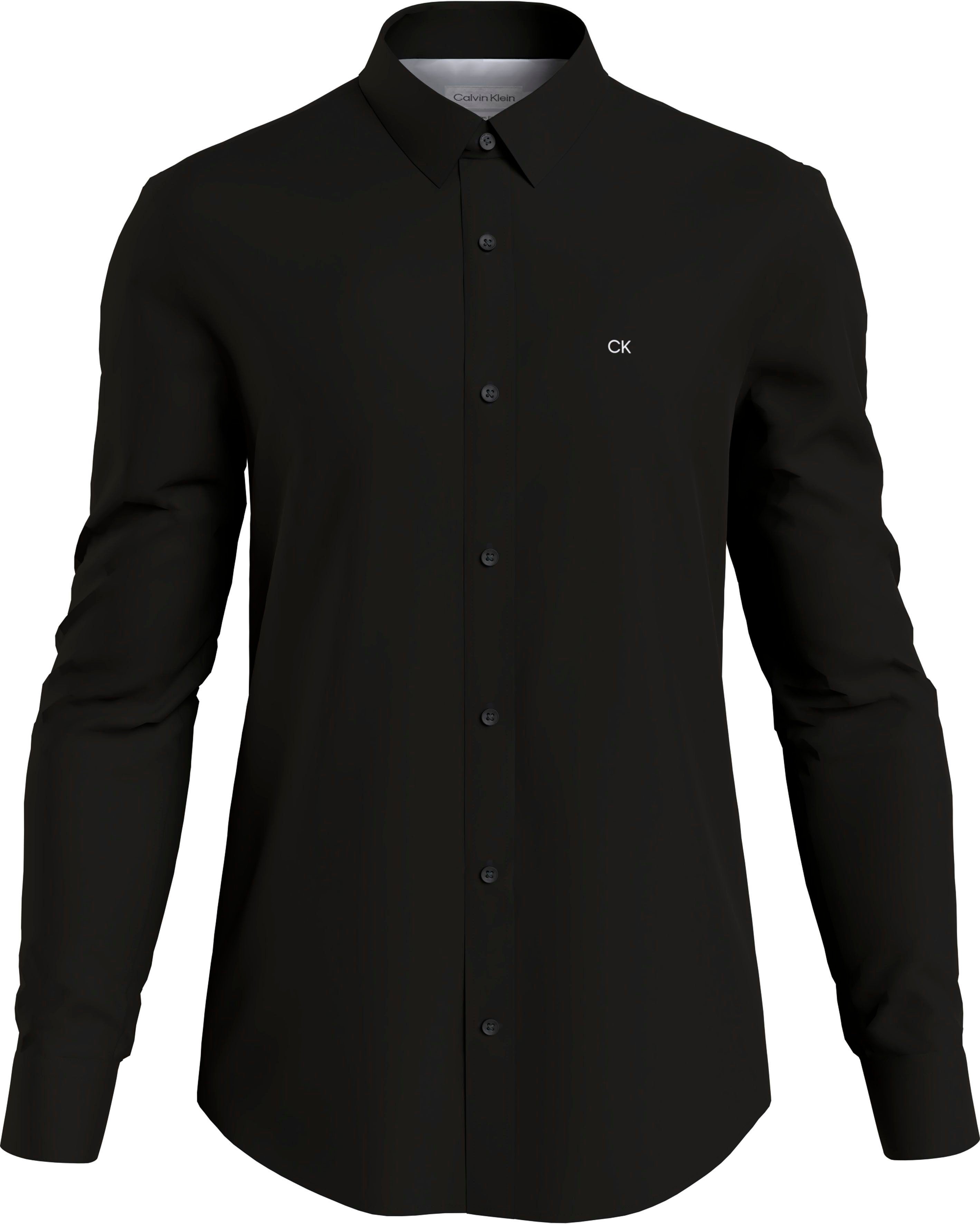 Calvin Klein Overhemd met lange mouwen SLIM FIT STRETCH POPLIN