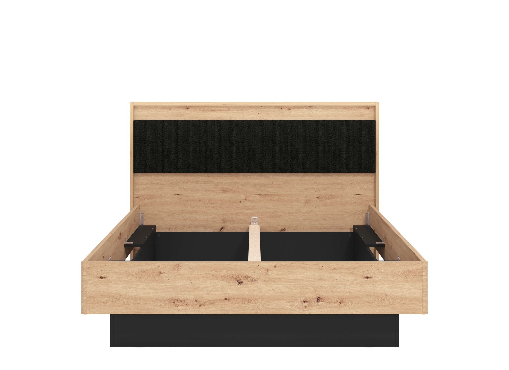 INOSIGN Bedframe Ascalon, gepolsterde rugleuning, bekleed met zachte cordstof Ligoppervlakken 160 of 180x200 cm, FSC®-gecertificeerd houtmateriaal