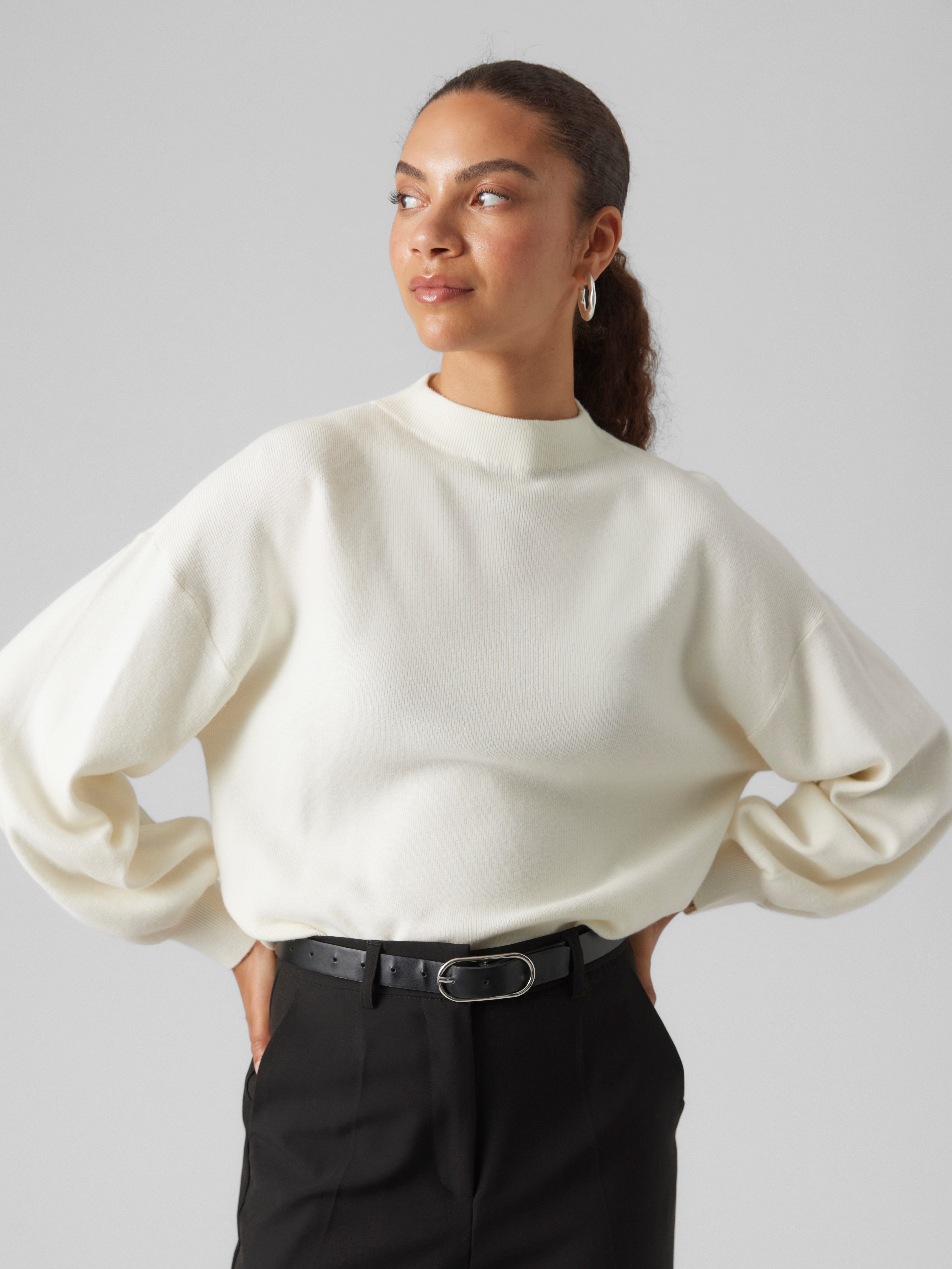 Vero Moda Gebreide trui VMNANCY LS FUNNELNK PULLOVER GA