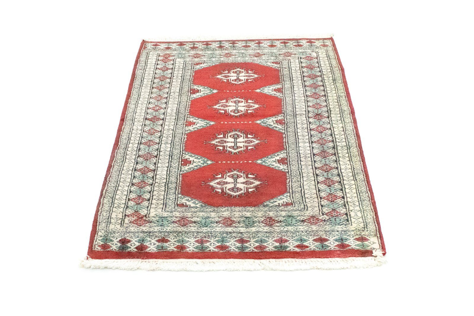 morgenland Wollen kleed Pakistan vloerkleed met de hand geknoopt rood