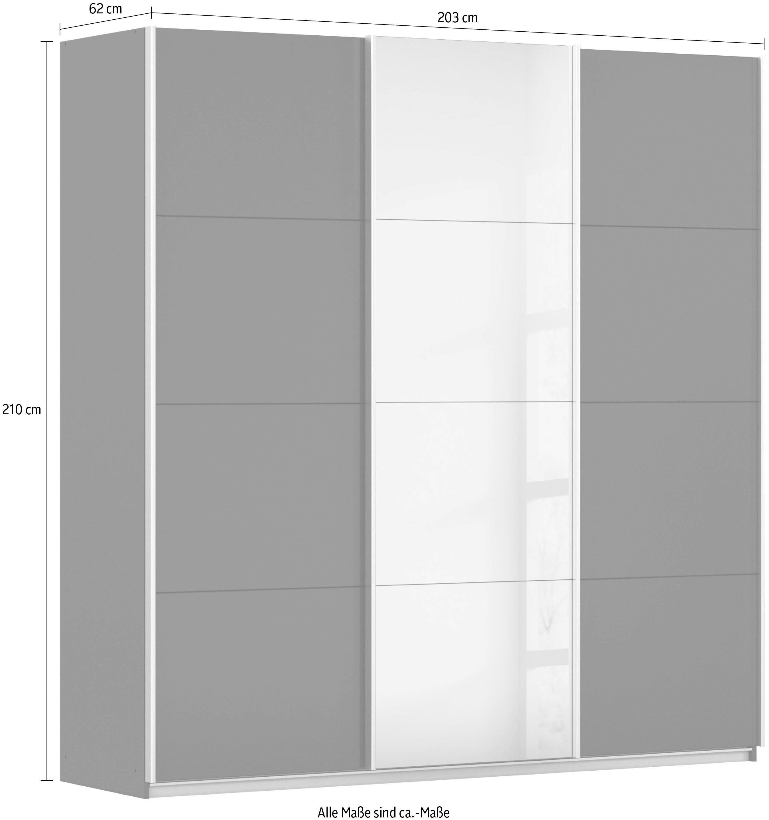 rauch Schuifdeurkast Kledingkast Garderobe CORTONA inclusief interieurindeling,