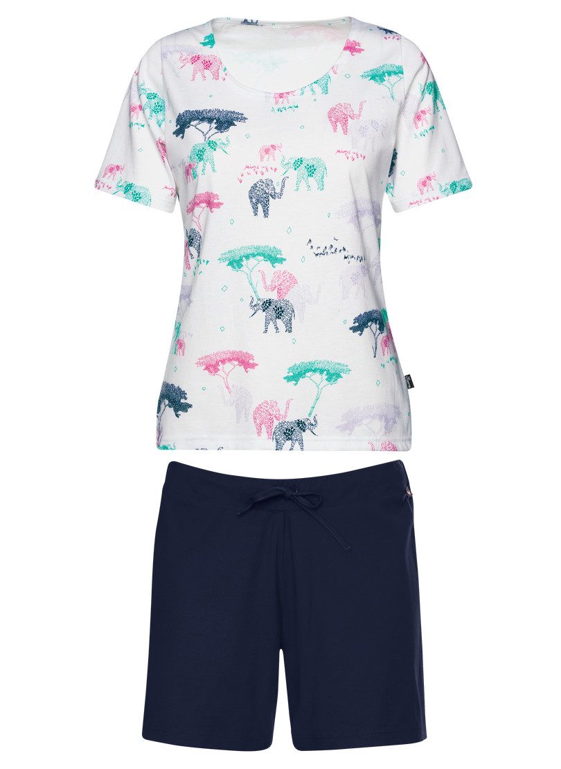 Trigema Pyjama TRIGEMA korte pyjama met safari-print (1-delig)