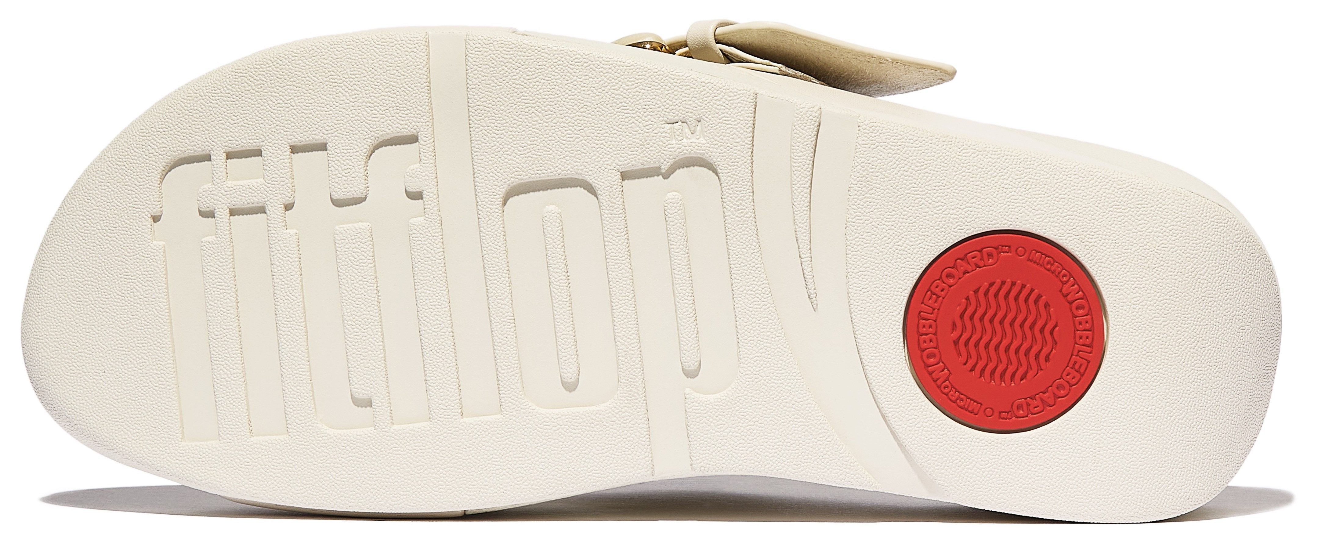 Fitflop Slippers LULU RESIN-BUCKLE LEATHER CROSS SLIDES