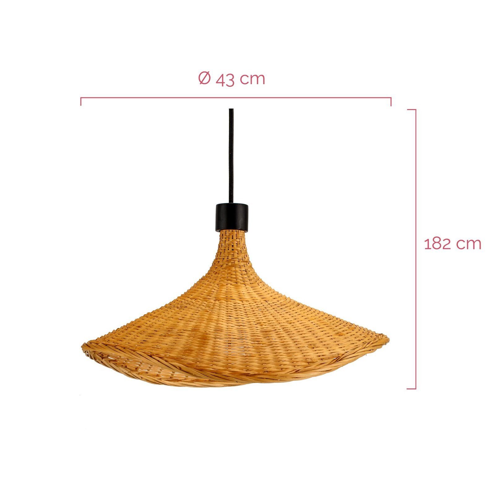 Pauleen Hanglamp Boho Soul max20W zwart/beige 230V metaal/bamboe