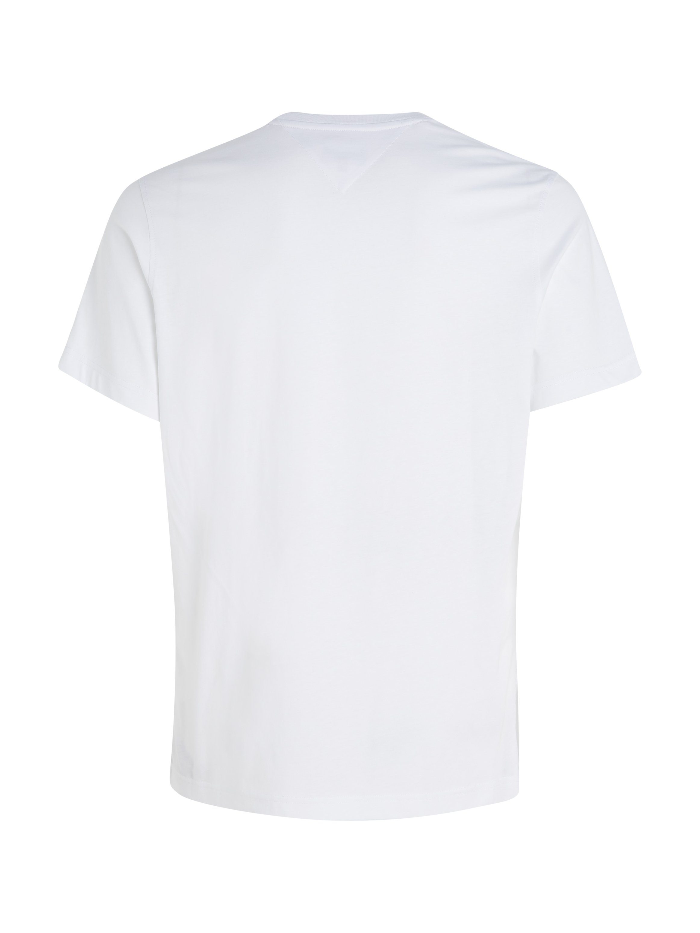 TOMMY JEANS T-shirt TJM ESSENTIAL SOLID TEE met ronde hals en subtiele logo-vlag
